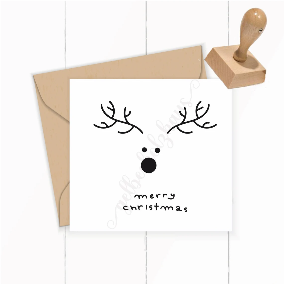 Weihnachts STEMPEL Rentier / Elch merry christmas - ST0136
