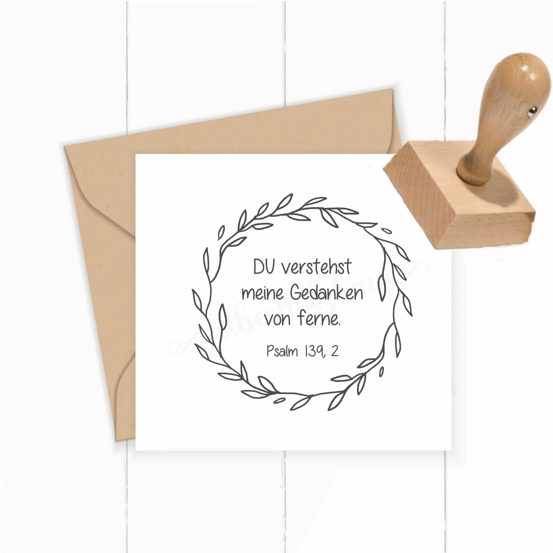 Bibelversstempel DU verstehst meine Gedanken von ferne - Psalm 139,2 - ST0218
