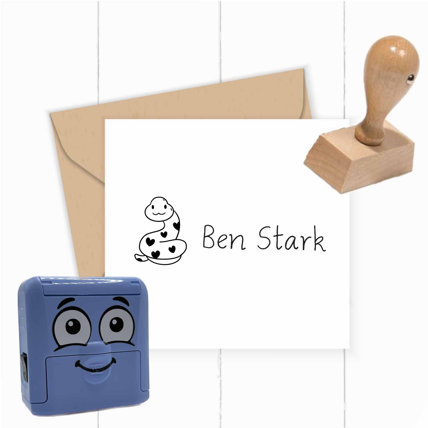 Dein personalisierter Textilstempel „Schlange“ | 38 x 14 mm - ST0399
