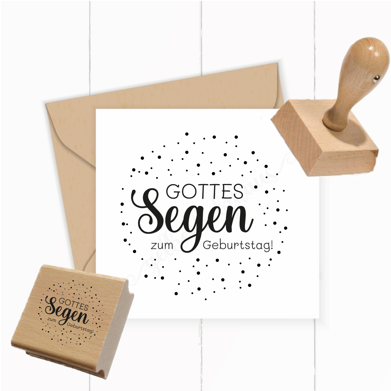 Konfetti-STEMPEL Gottes Segen zum Geburtstag! - ST0208
