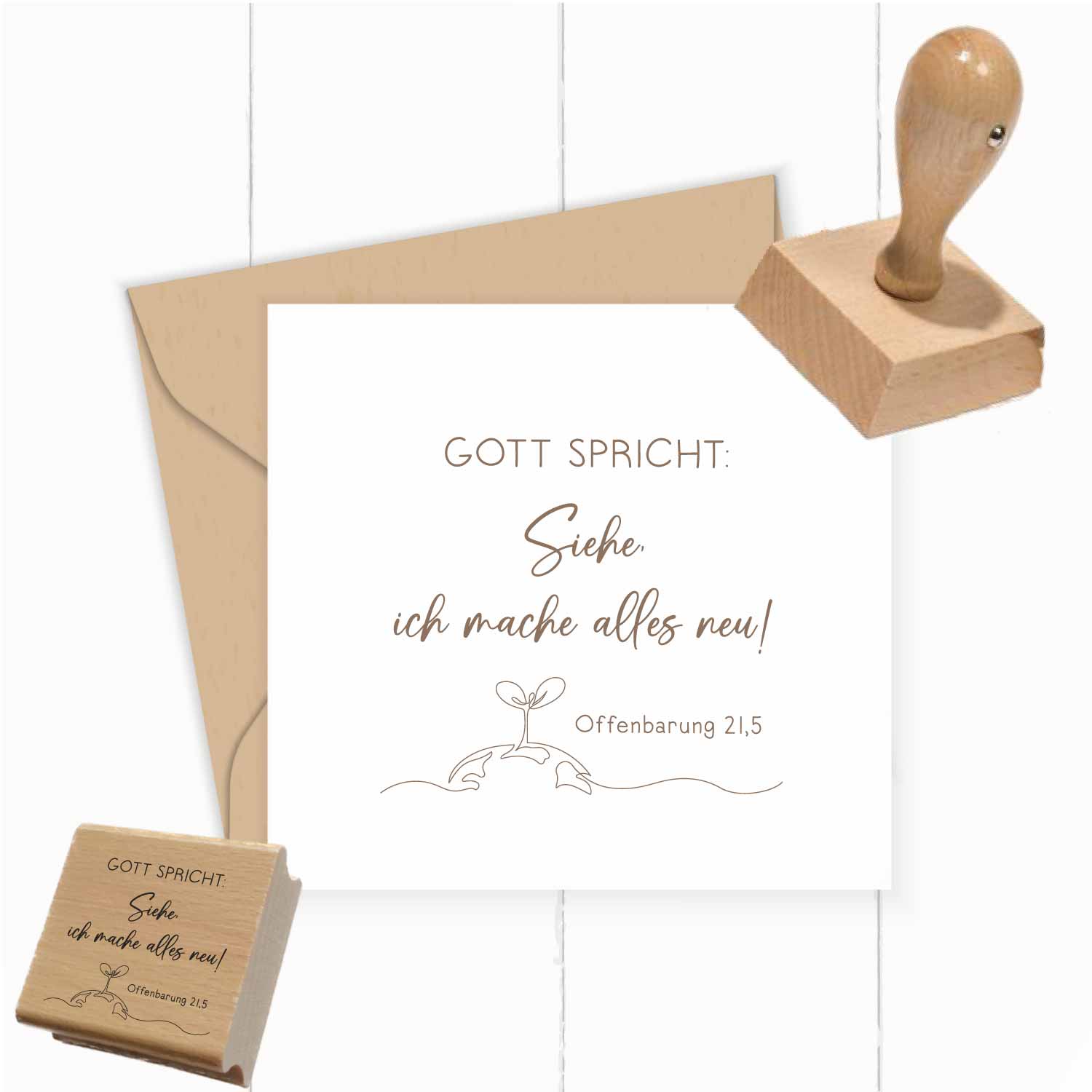 Stempel Jahreslosung 2026 Gott spricht: Siehe, ich mache alles neu! Erde - ST0364