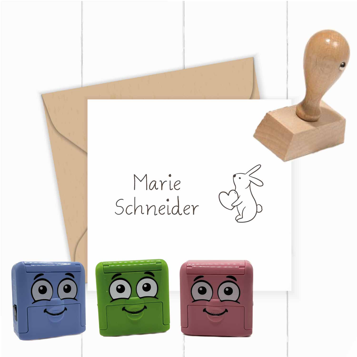 Dein personalisierter Textilstempel „Hase“ | 38 x 14 mm - ST0416