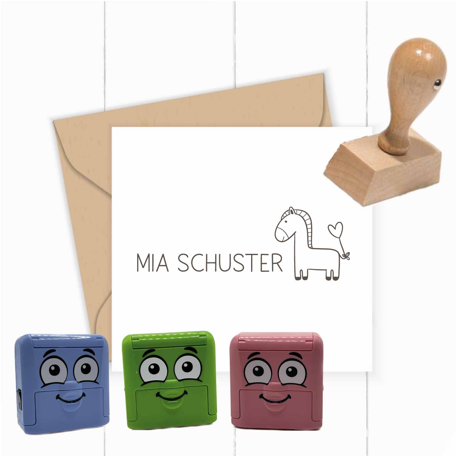 Dein personalisierter Textilstempel „Pferd“ | 38 x 14 mm - ST0418