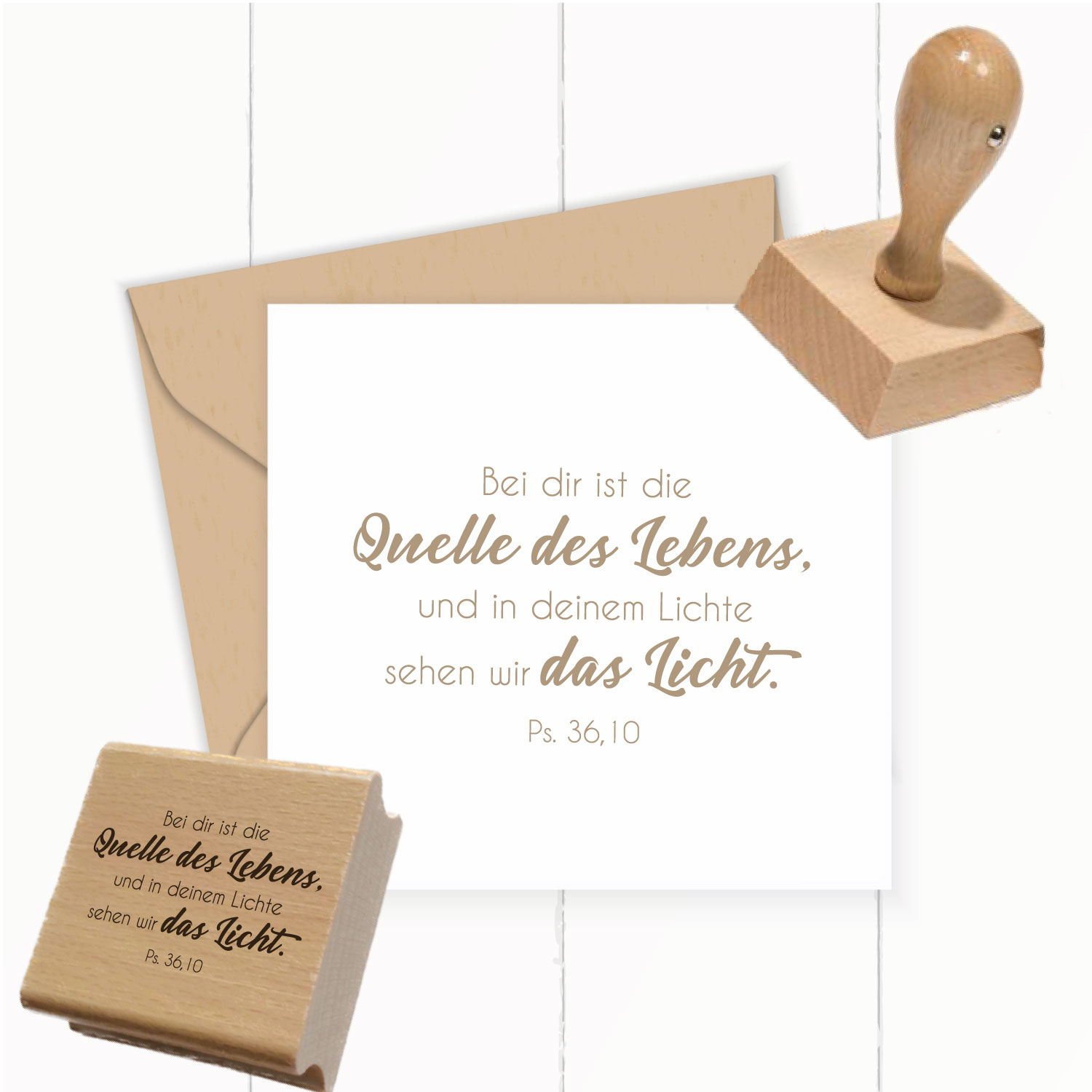 Bibelversstempel Bei dir ist die Quelle des Lebens - Psalm 36,10 - ST0242