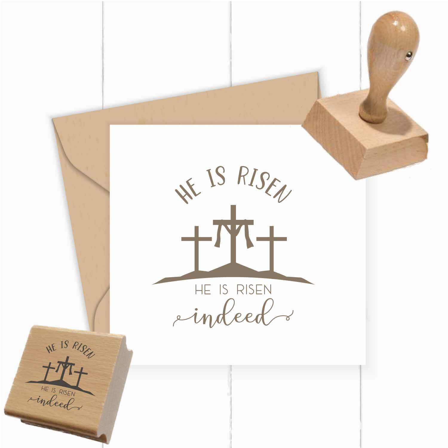 Oster-STEMPEL He is risen - indeed - ST0326