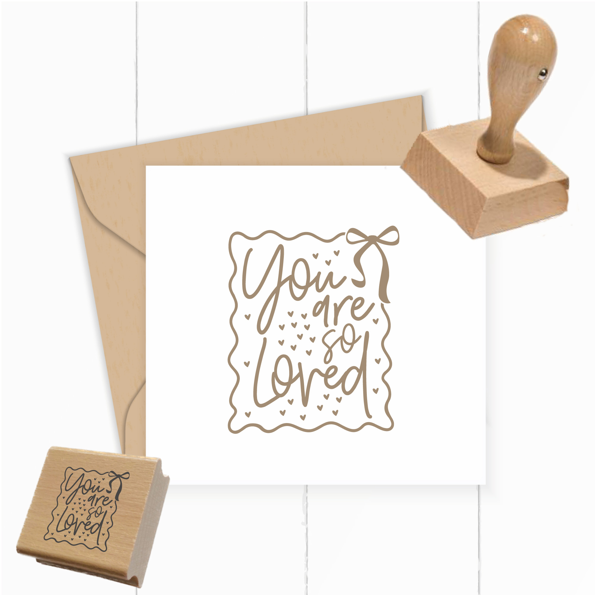 Segensstempel You are so loved Christlicher Stempel hearts | Englisch - ST0551