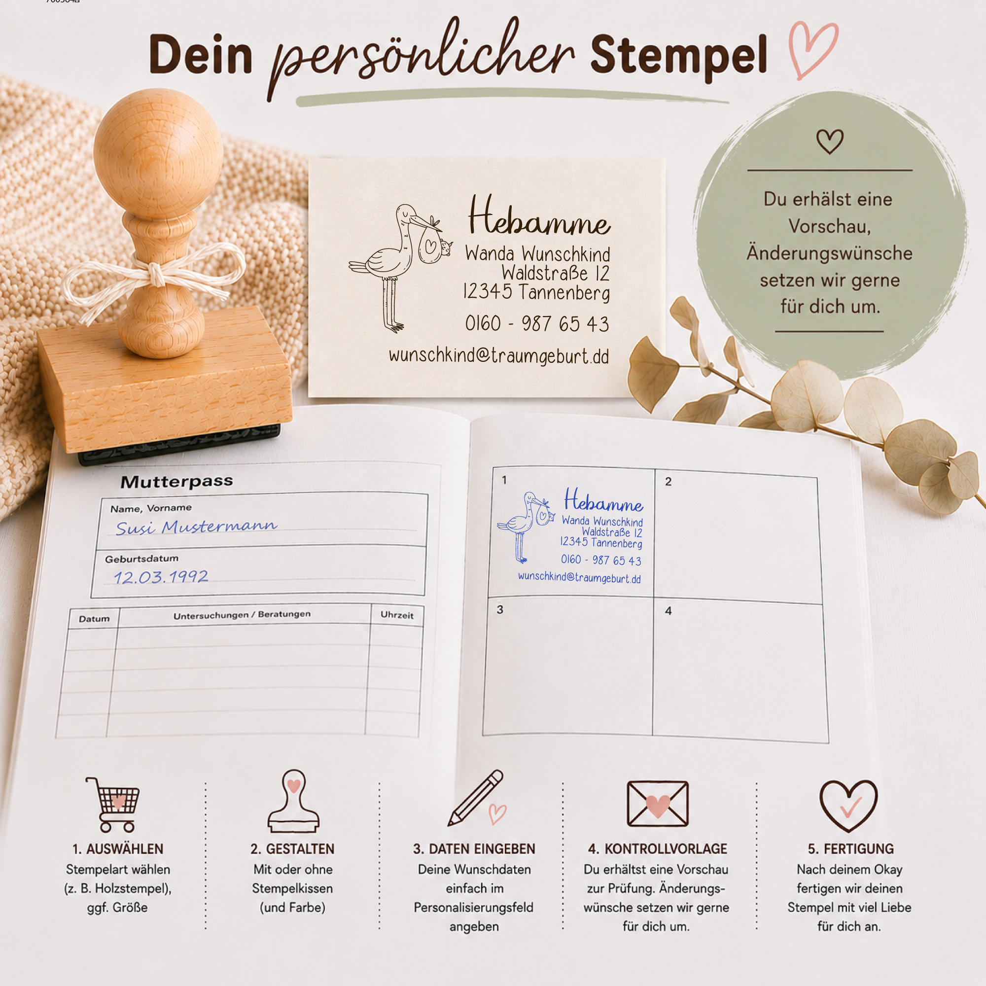Stempel für den Mutterpass
