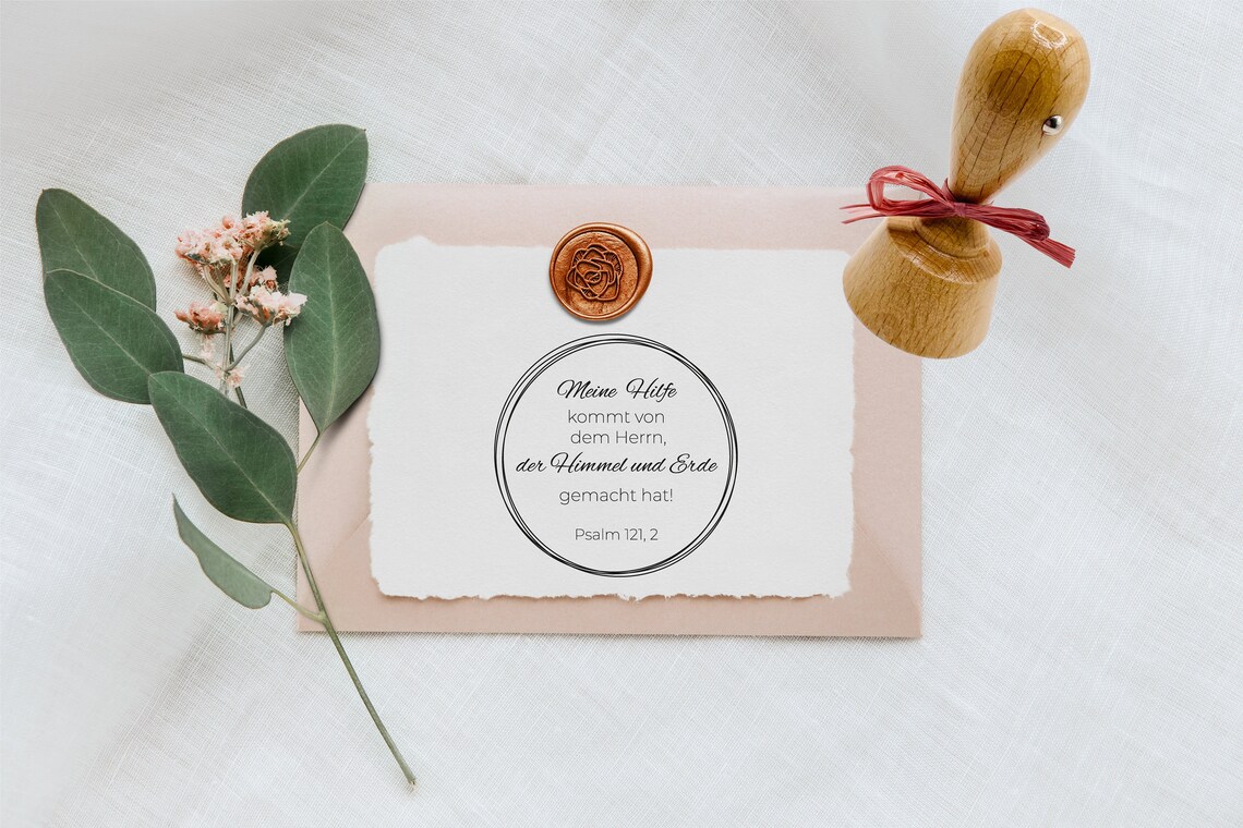 Bibelversstempel - Meine Hilfe kommt von dem Herrn - Psalm 121,2