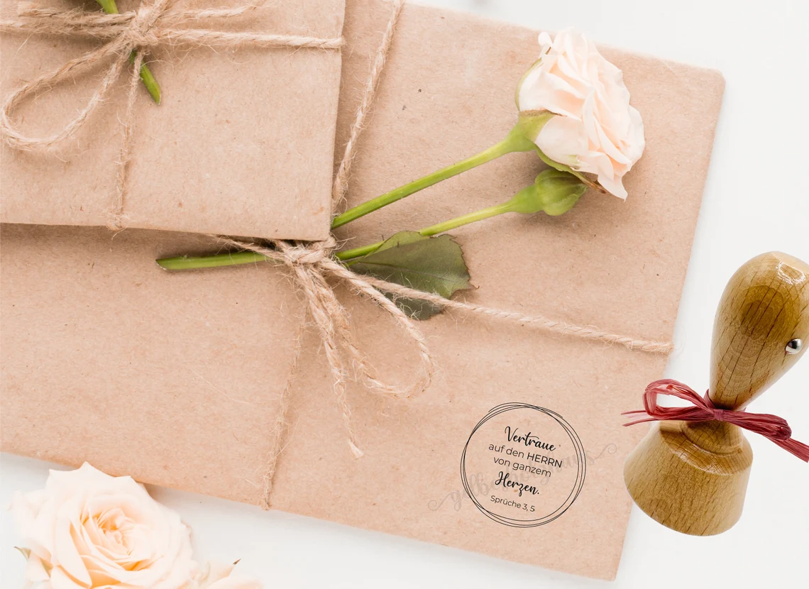 Bibelversstempel - Vertraue auf den HERRN - Sprüche 3,5