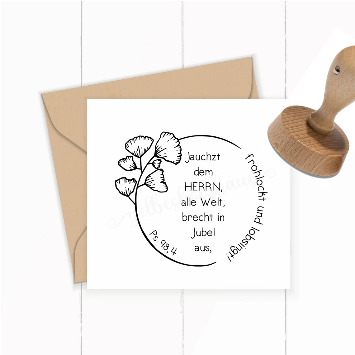 Bibelversstempel - Jauchzt dem HERRN, alle Welt - Psalm 98,4