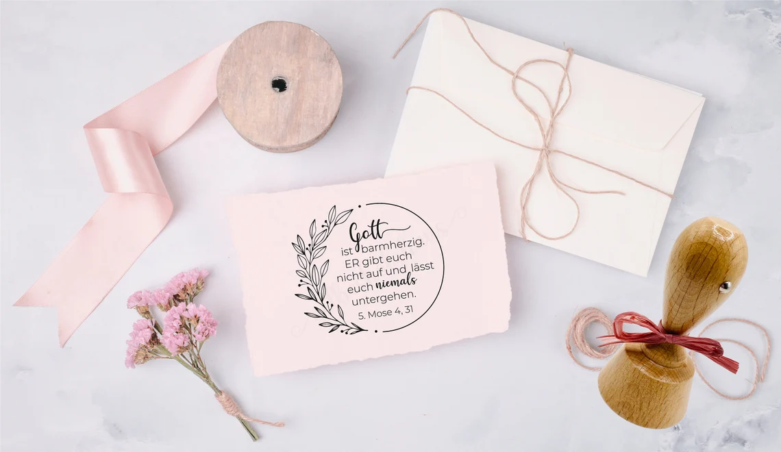 Bibelversstempel - Gott ist barmherzig - 5.Mose 4,31