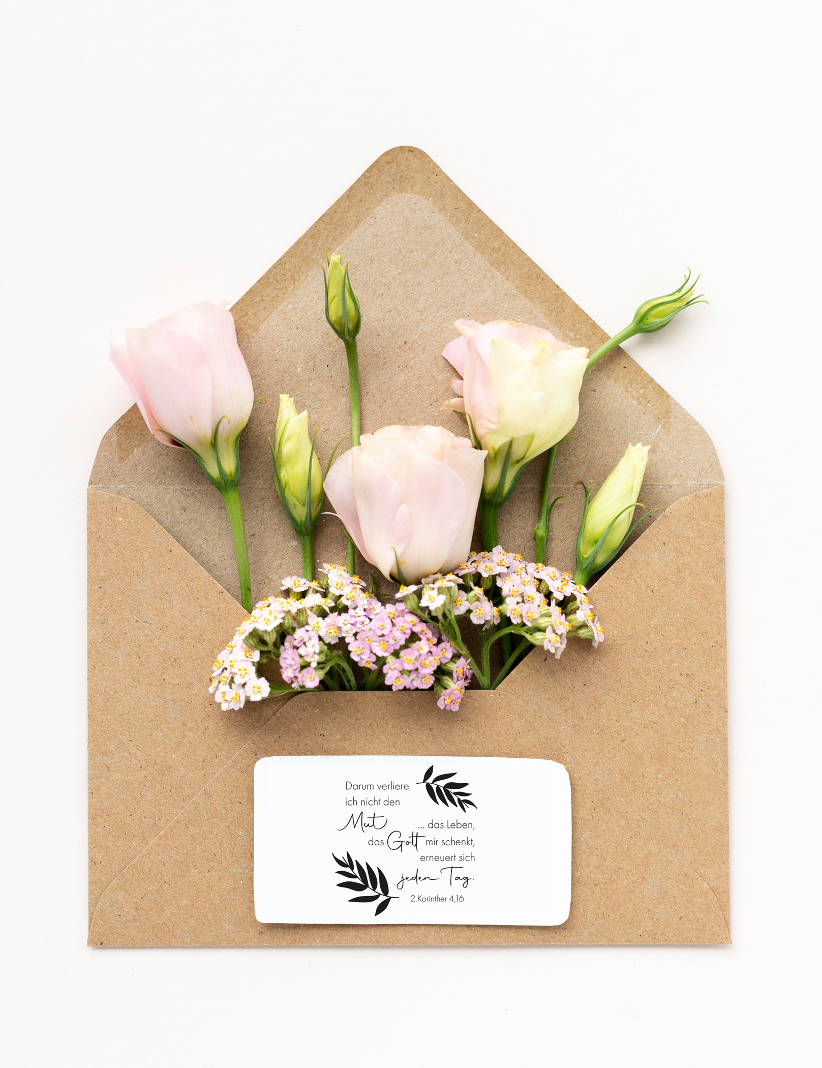 Bibelversstempel Darum verliere ich nicht den Mut - 2. Korinther 4,16