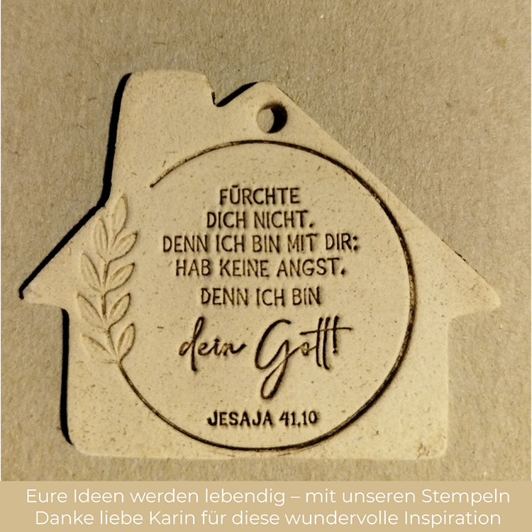Stempel Jahreslosung 2027 "Fürchte dich nicht, denn ich bin mit dir" Jesaja 41,10 | rund