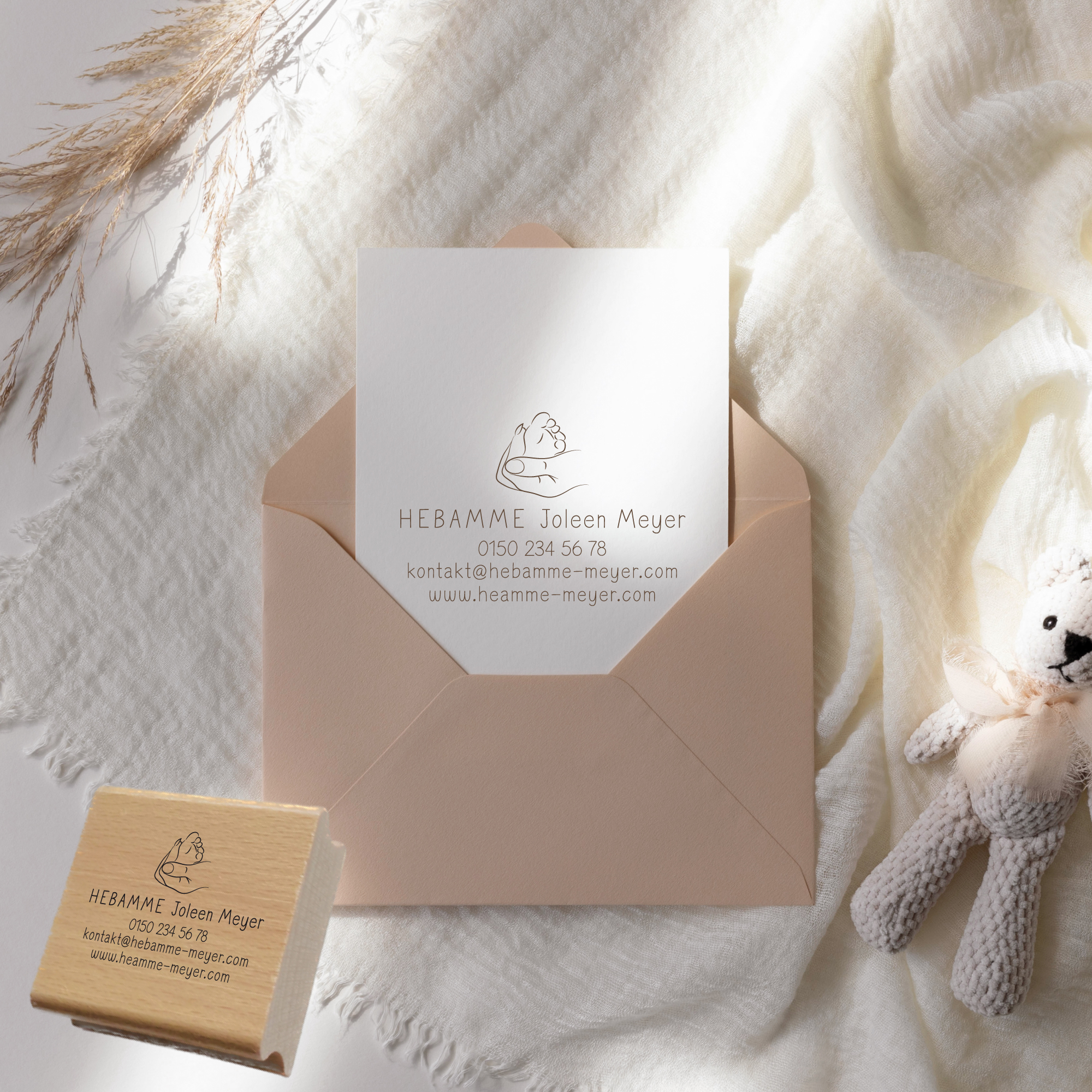 Adressstempel für Hebammen & Geburtshelfer "Joleen" – personalisiert 