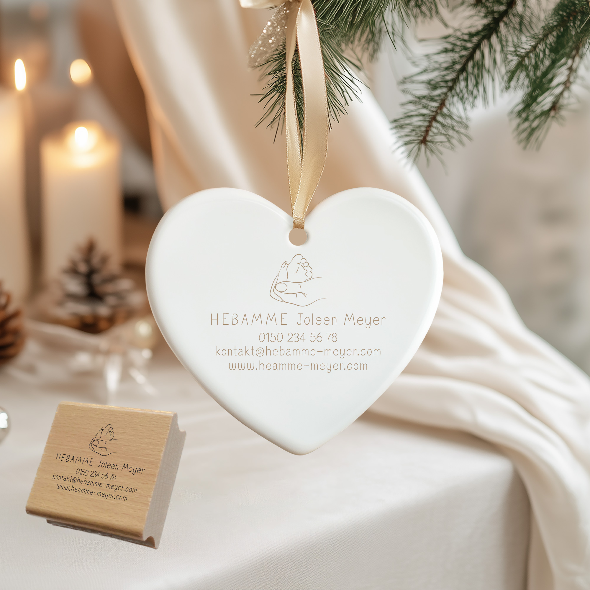 Adressstempel für Hebammen & Geburtshelfer "Joleen" – personalisiert 