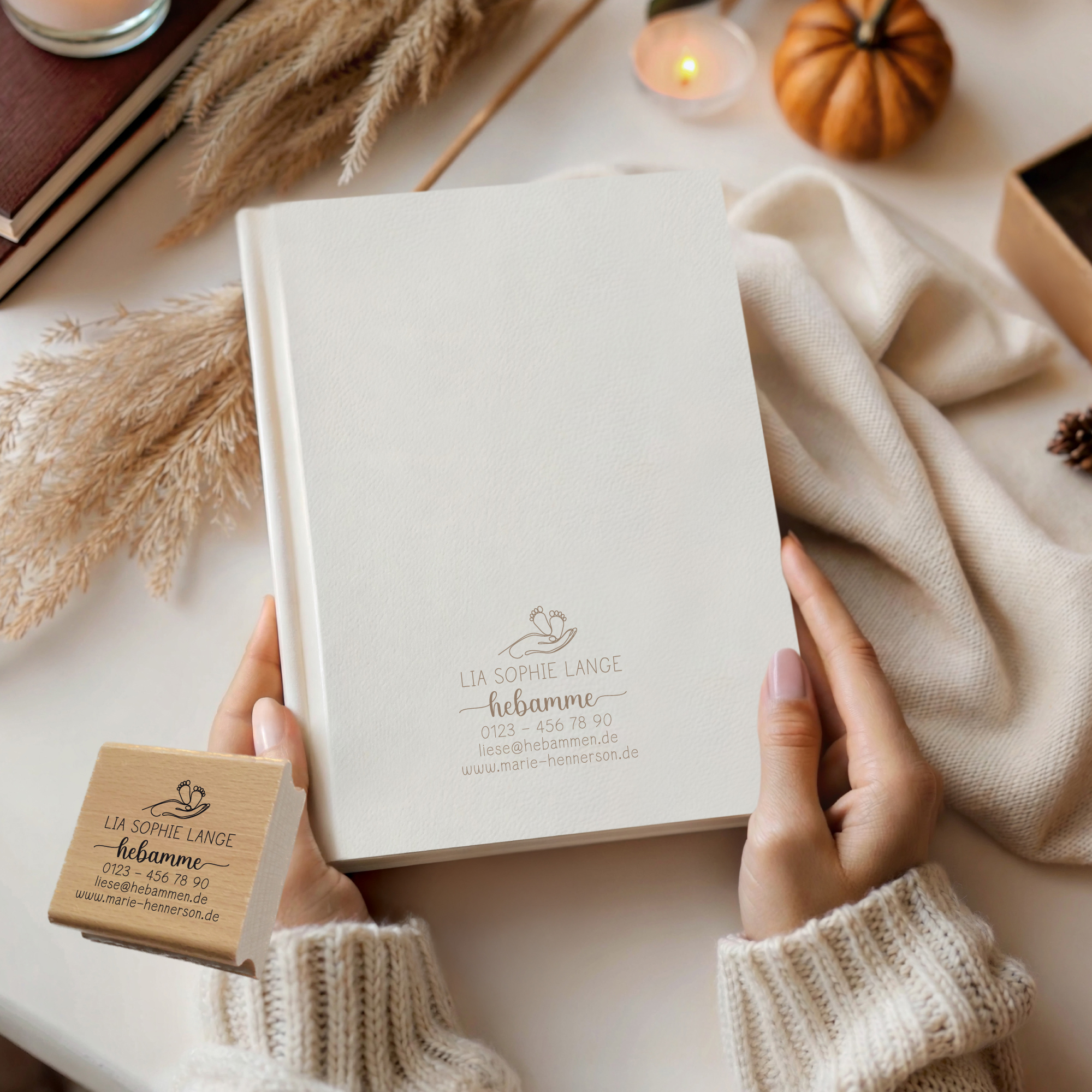Adressstempel für Hebammen & Geburtshelfer "Lia" – personalisiert