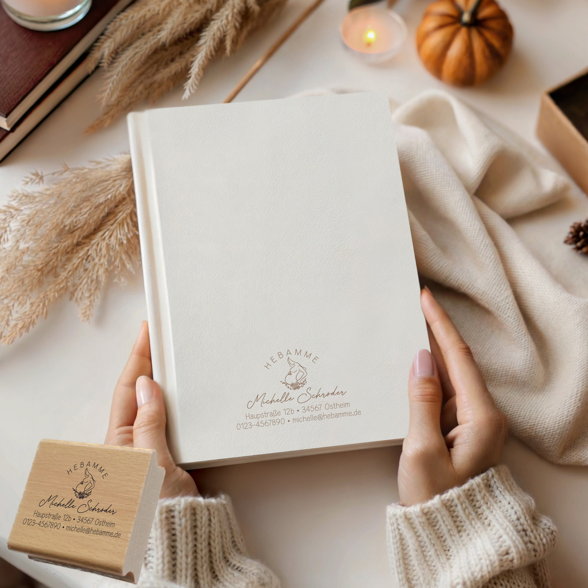 Adressstempel für Hebammen & Geburtshelfer "Michelle" – personalisiert