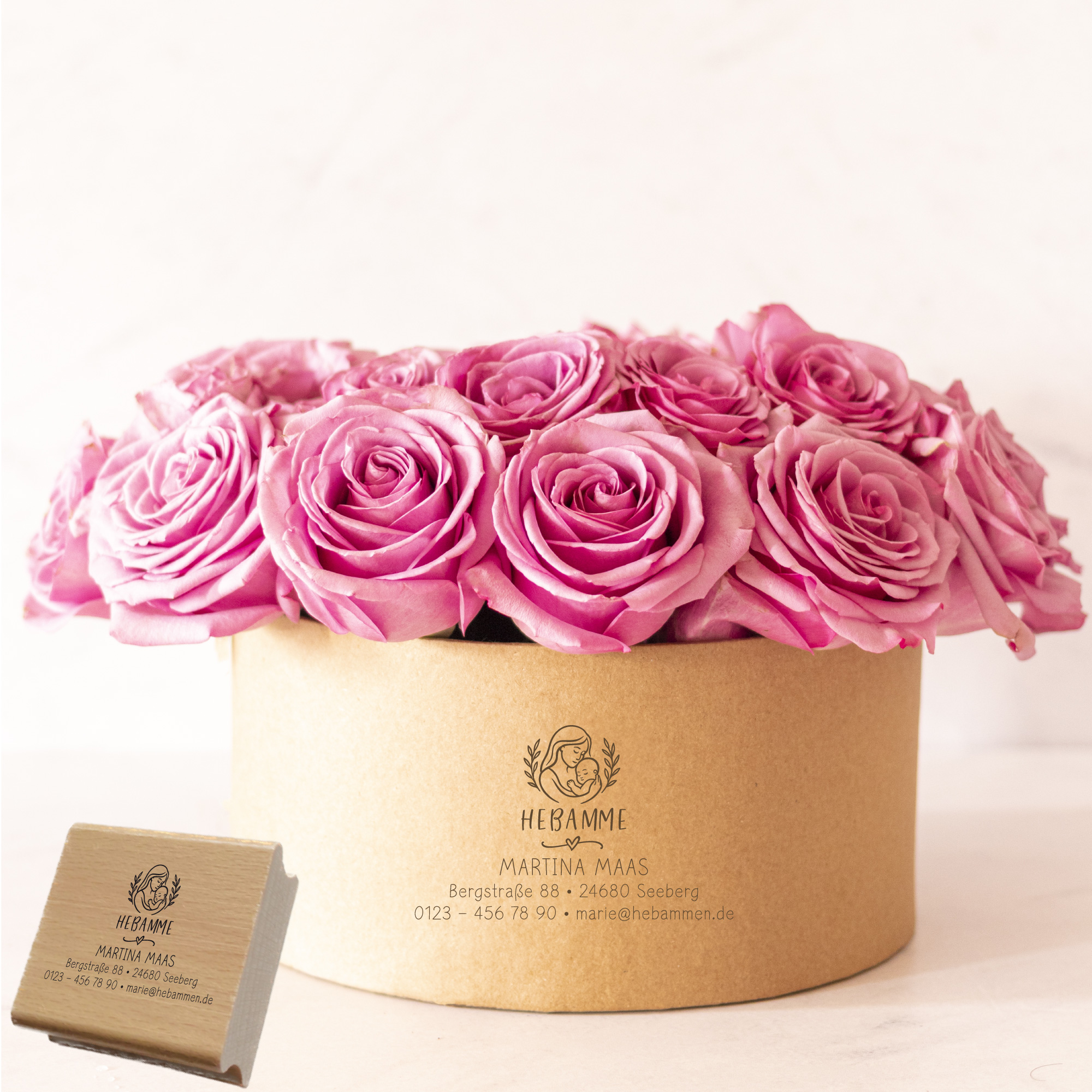 Adressstempel für Hebammen & Geburtshelfer "Martina" – personalisiert