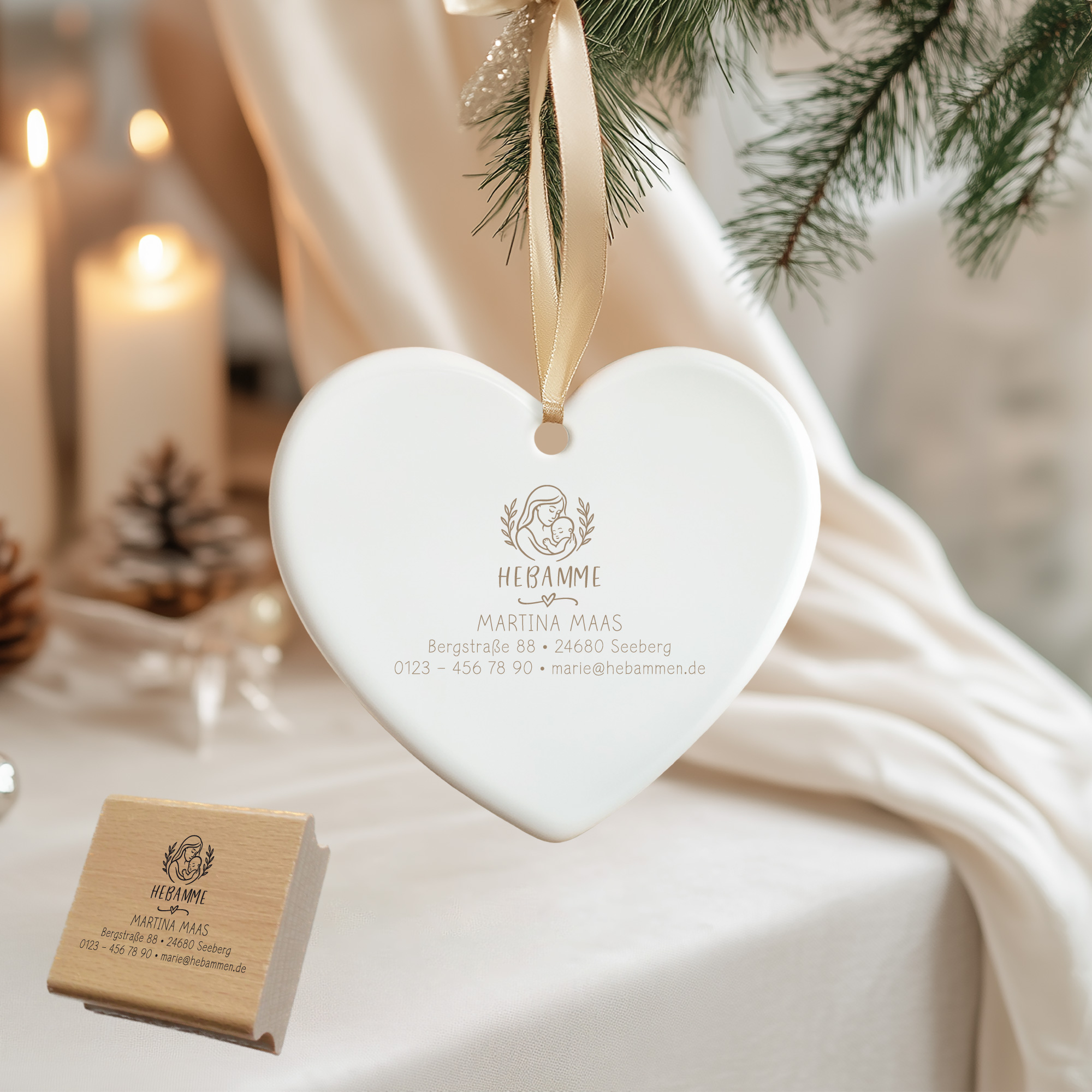 Adressstempel für Hebammen & Geburtshelfer "Martina" – personalisiert
