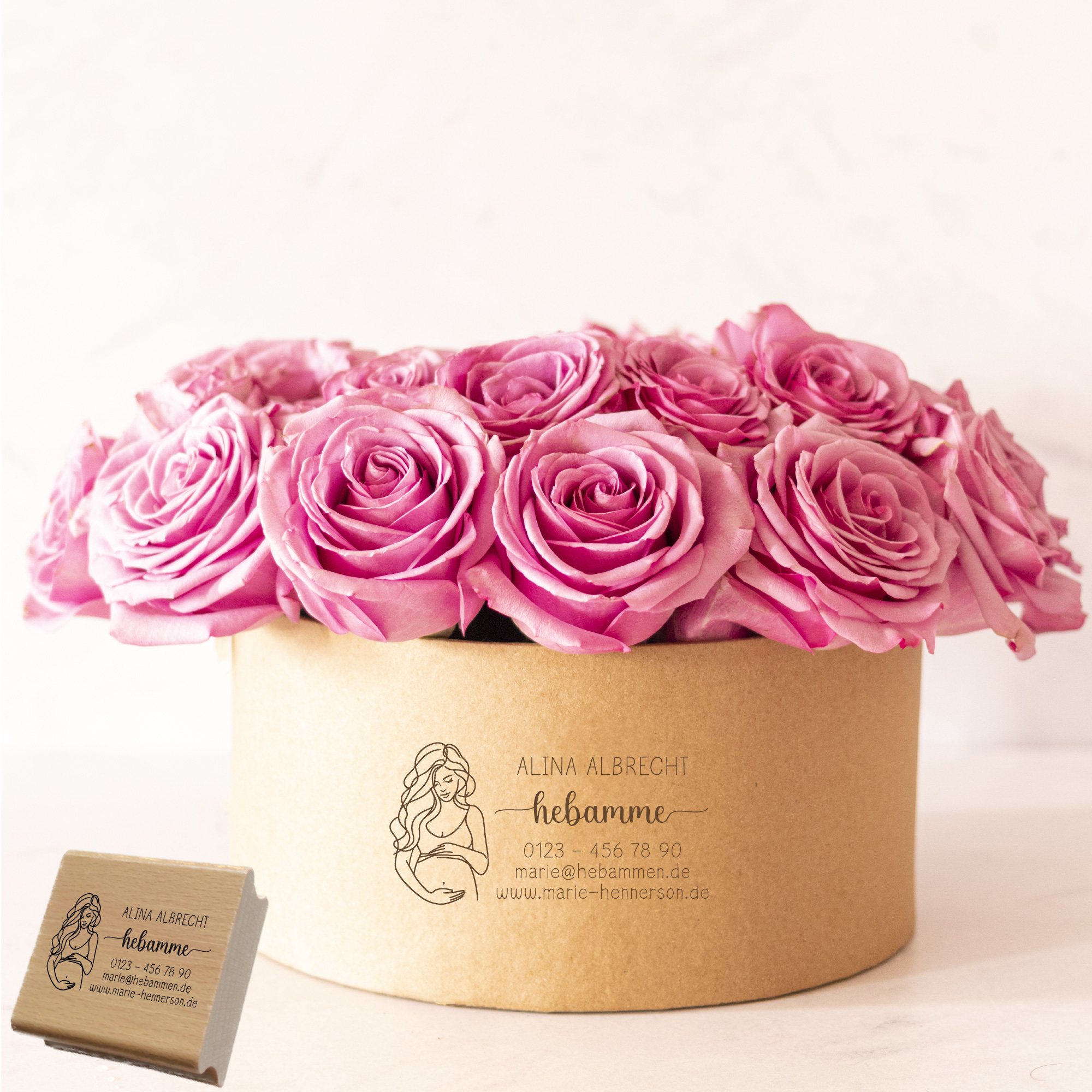 Adressstempel für Hebammen & Geburtshelfer "Alina" – personalisiert