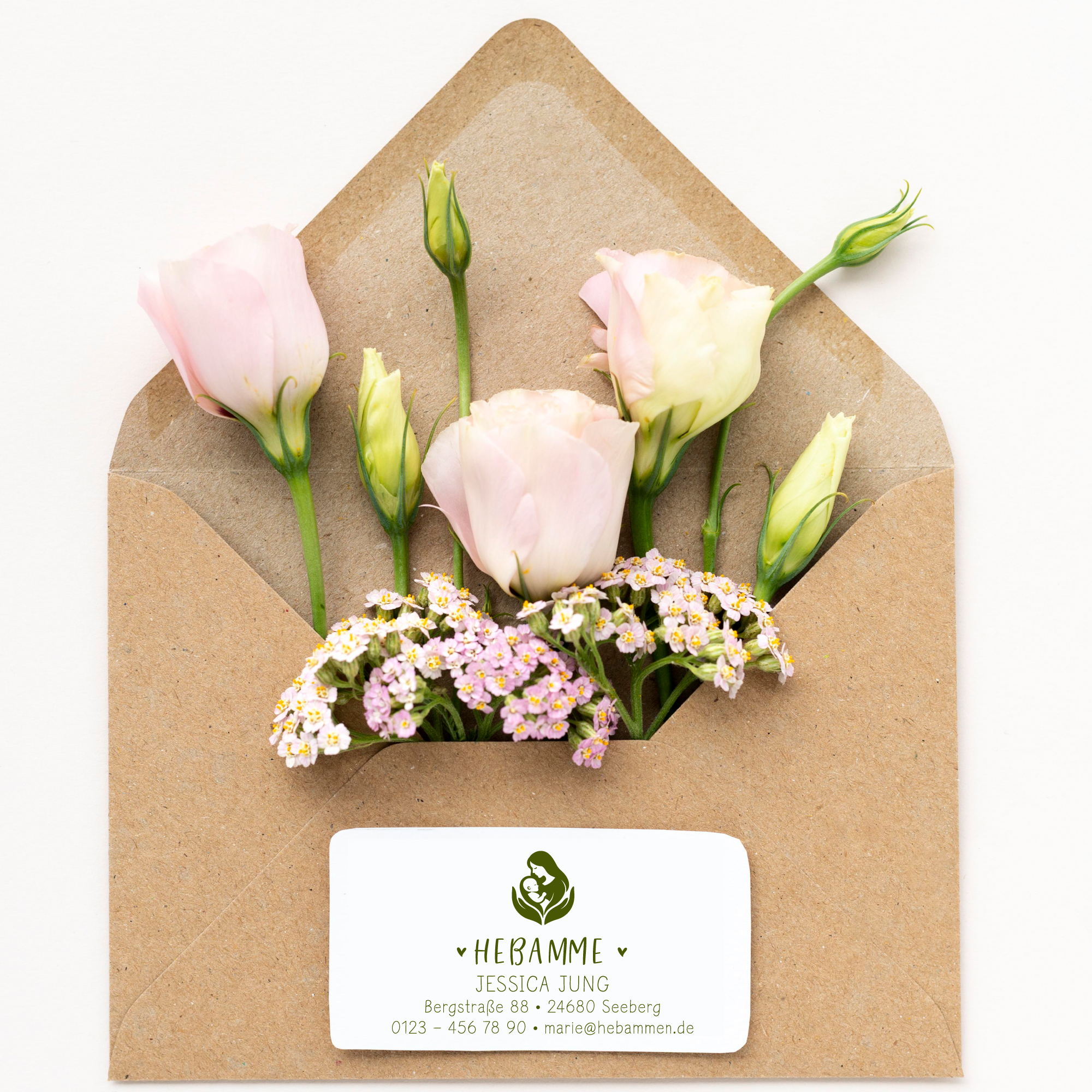 Adressstempel für Hebammen & Geburtshelfer "Jessica" – personalisiert