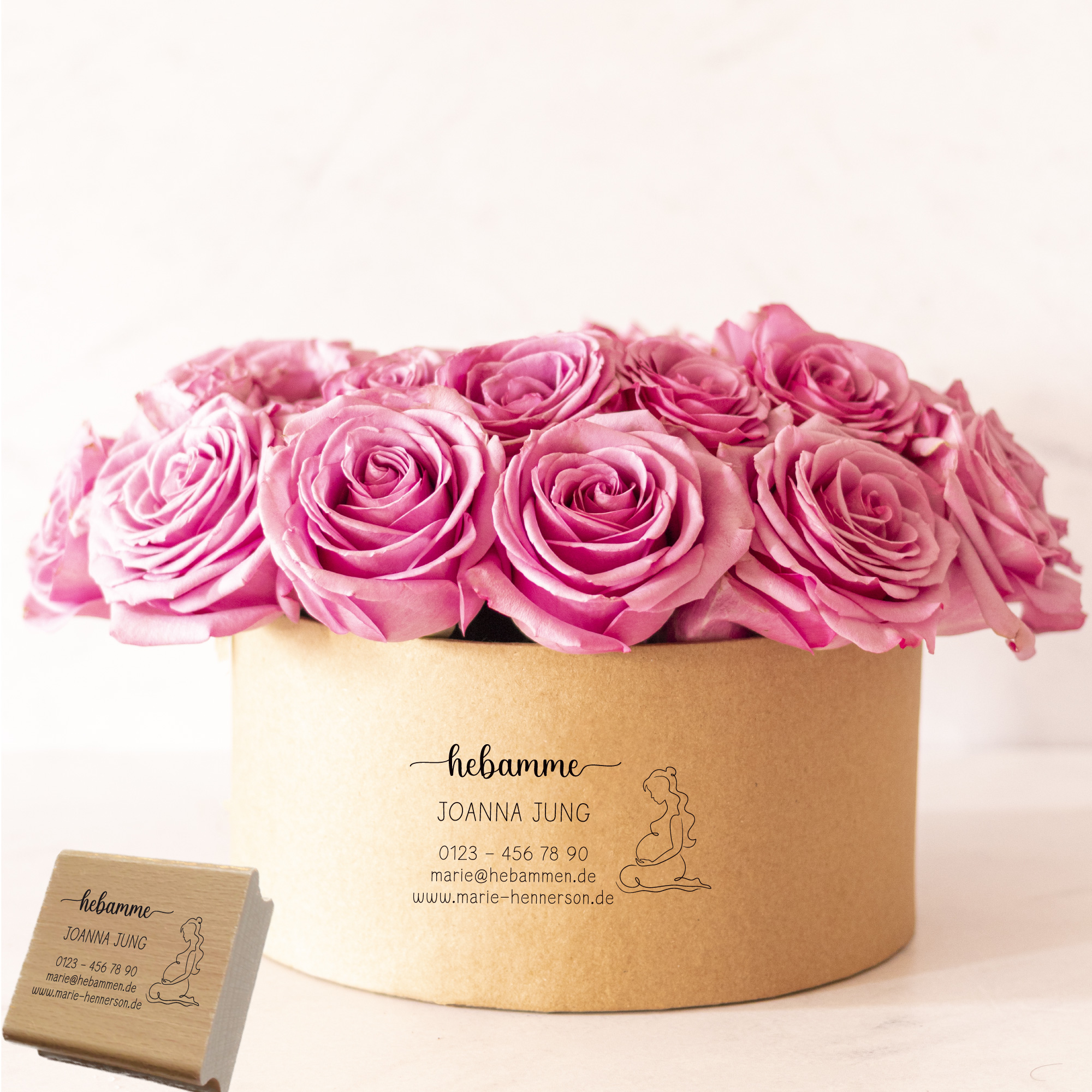 Adressstempel für Hebammen & Geburtshelfer "Joanna" – personalisiert