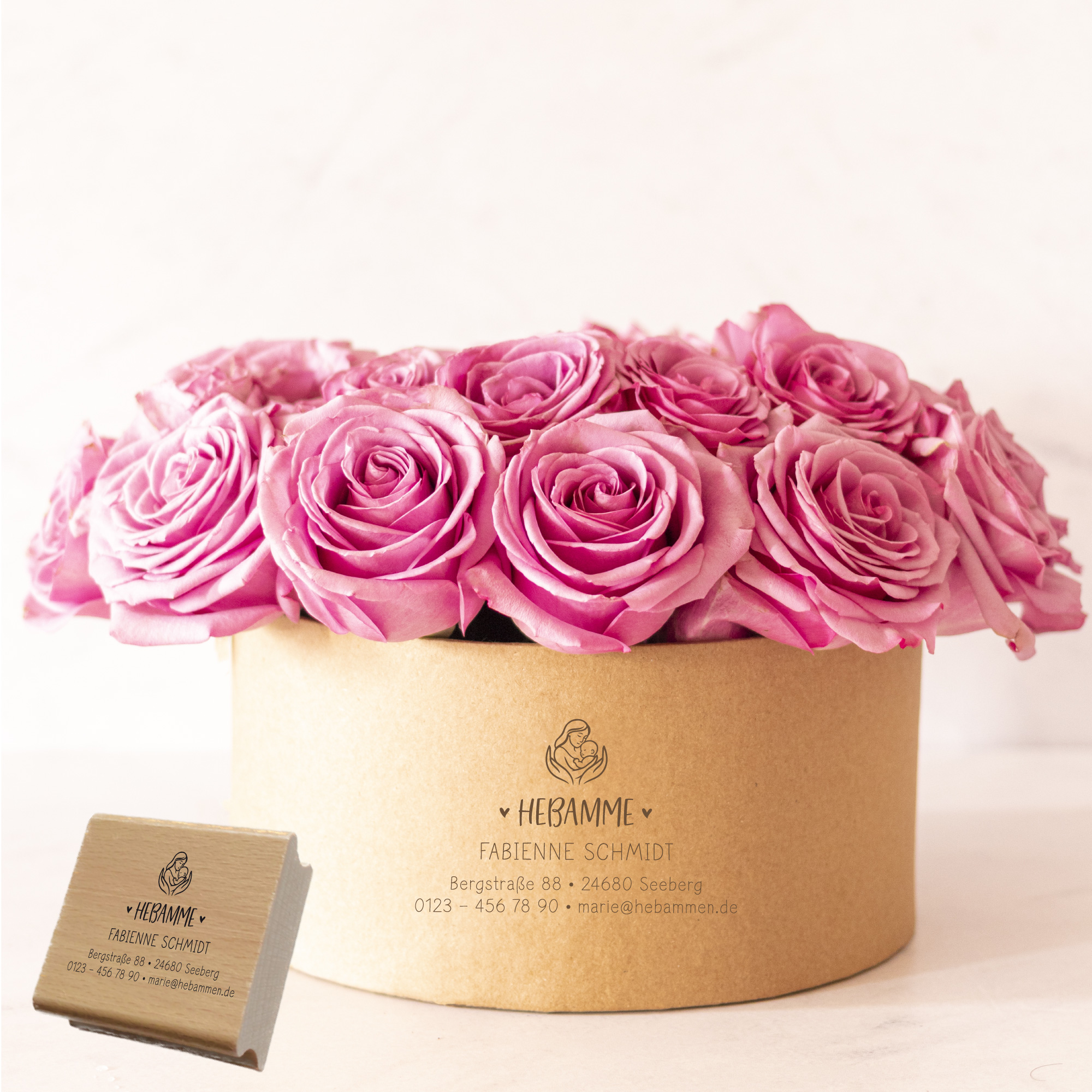 Adressstempel für Hebammen & Geburtshelfer "Fabienne" – personalisiert