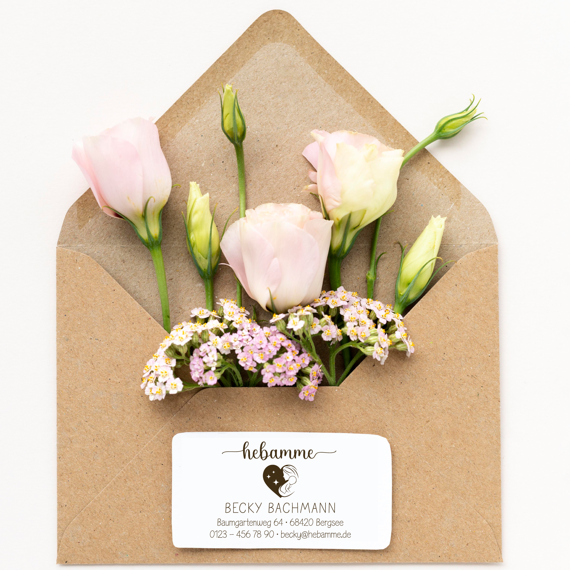 Adressstempel für Hebammen & Geburtshelfer "Becky" – personalisiert