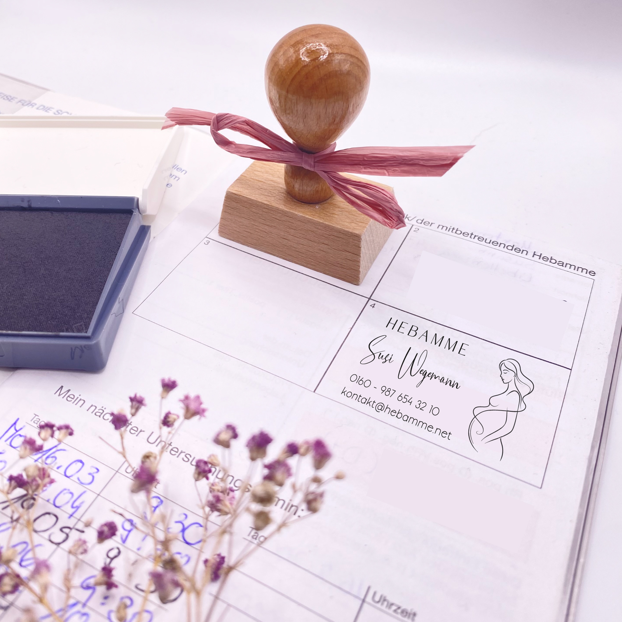 Adressstempel für Hebammen & Geburtshelfer "Susi" – personalisiert