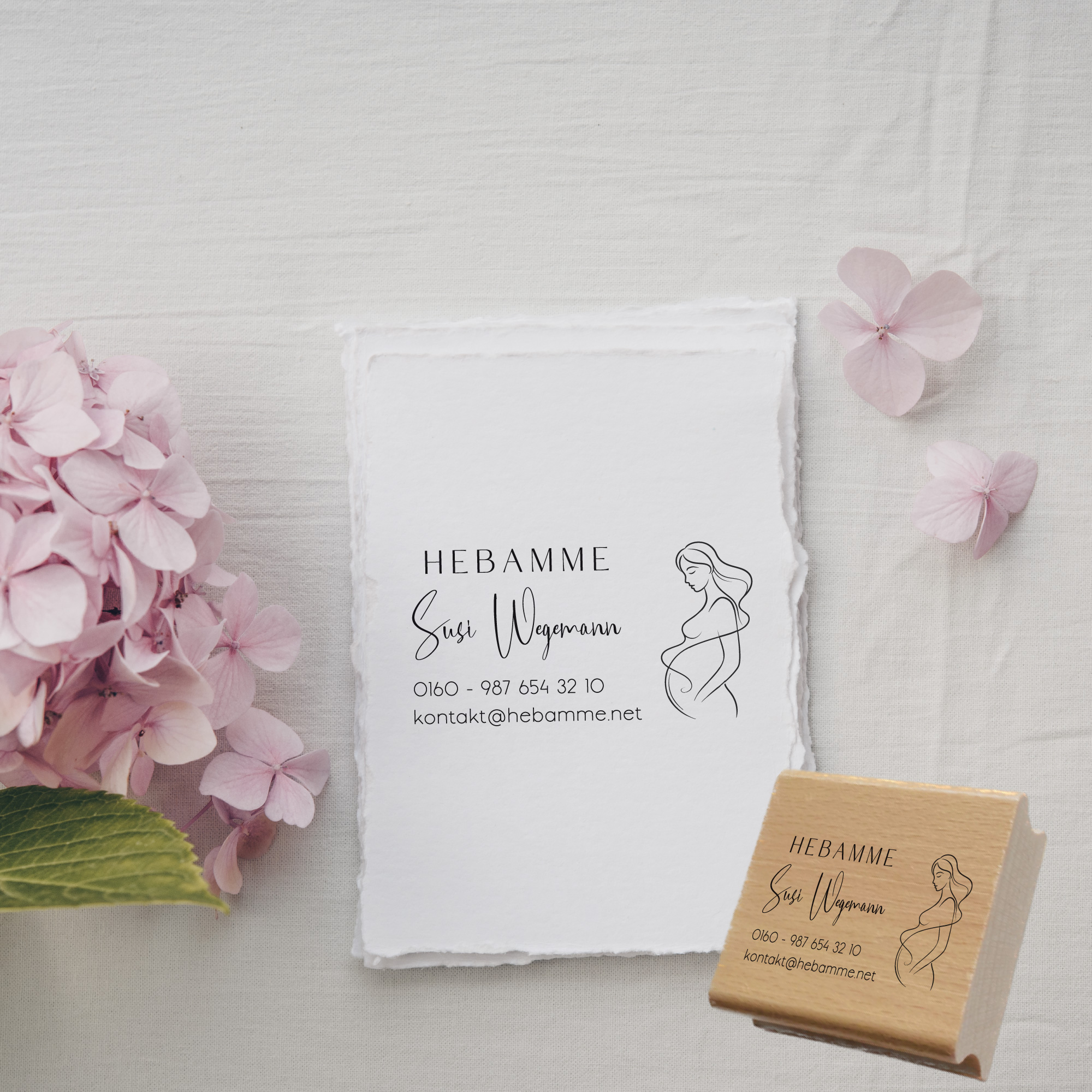 Adressstempel für Hebammen & Geburtshelfer "Susi" – personalisiert