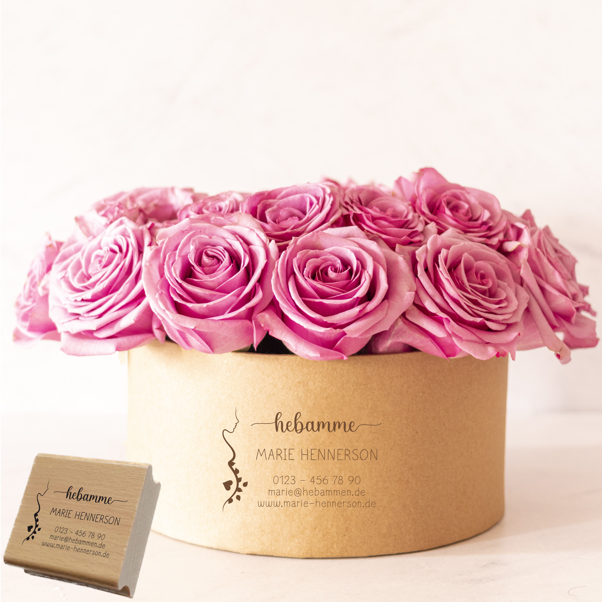 Adressstempel für Hebammen & Geburtshelfer "Marie" – personalisiert
