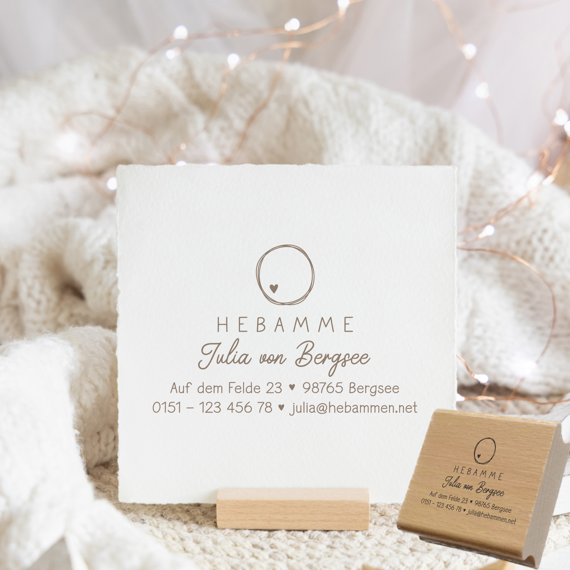 Adressstempel für Hebammen & Geburtshelfer "Julia" – personalisiert