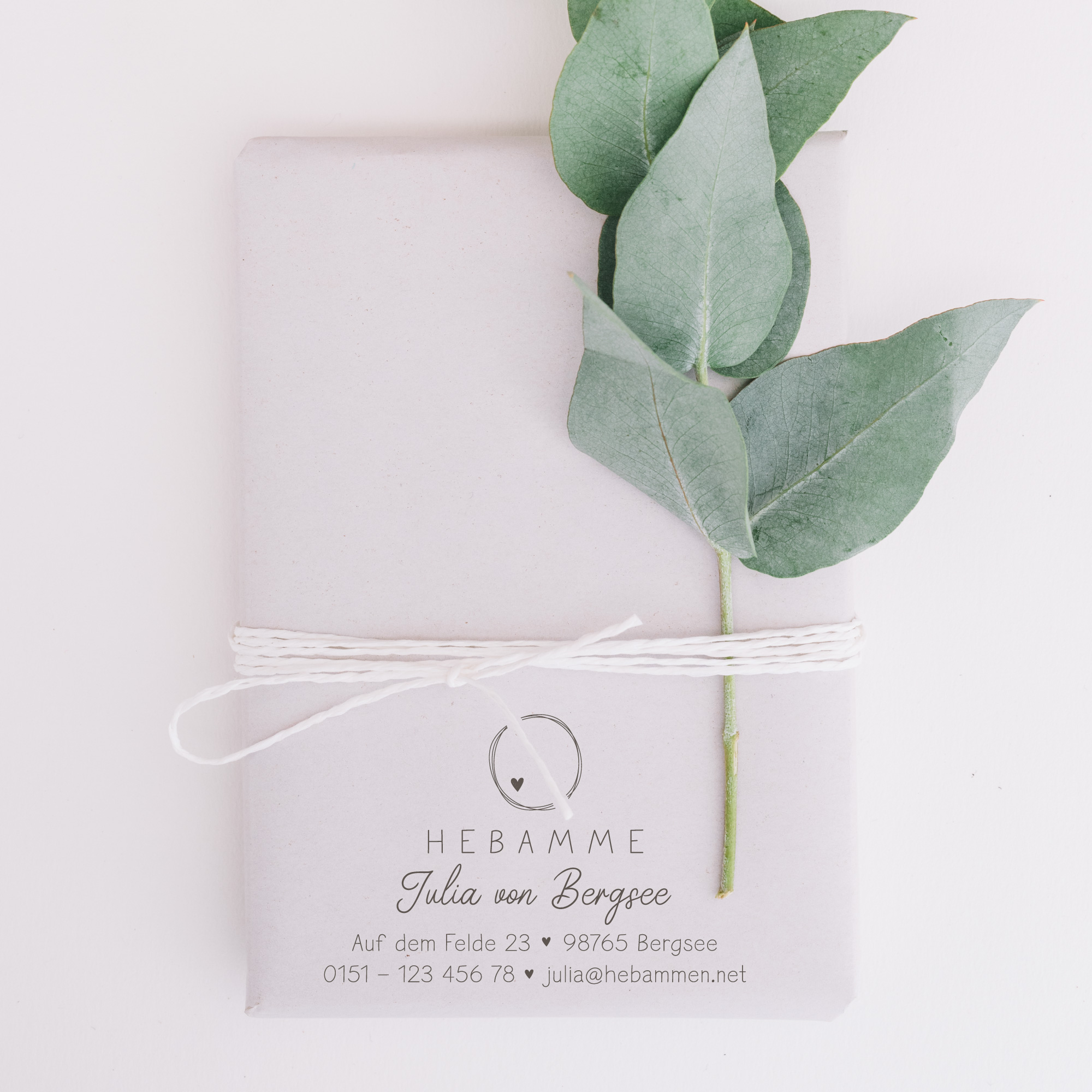 Adressstempel für Hebammen & Geburtshelfer "Julia" – personalisiert