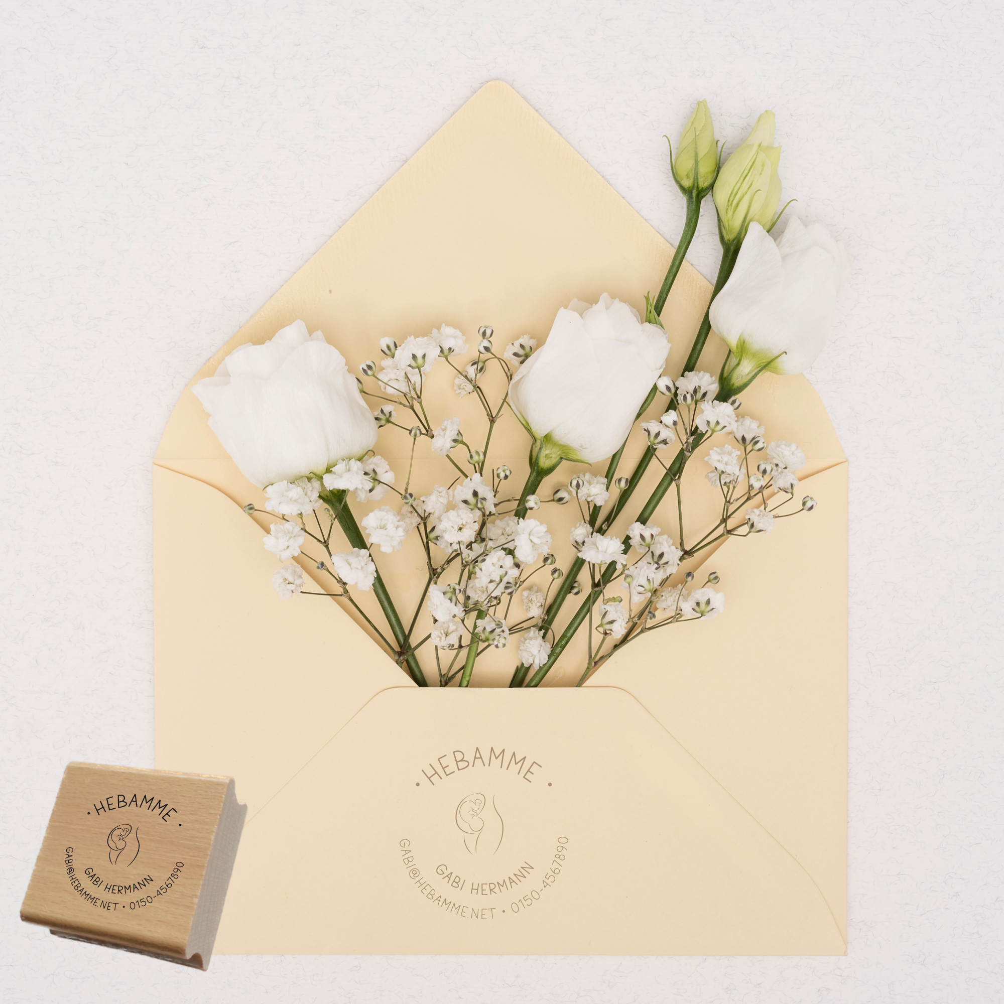 AdressSTEMPEL für Hebammen und Geburtshelfer "Gabi" - personalisierbar