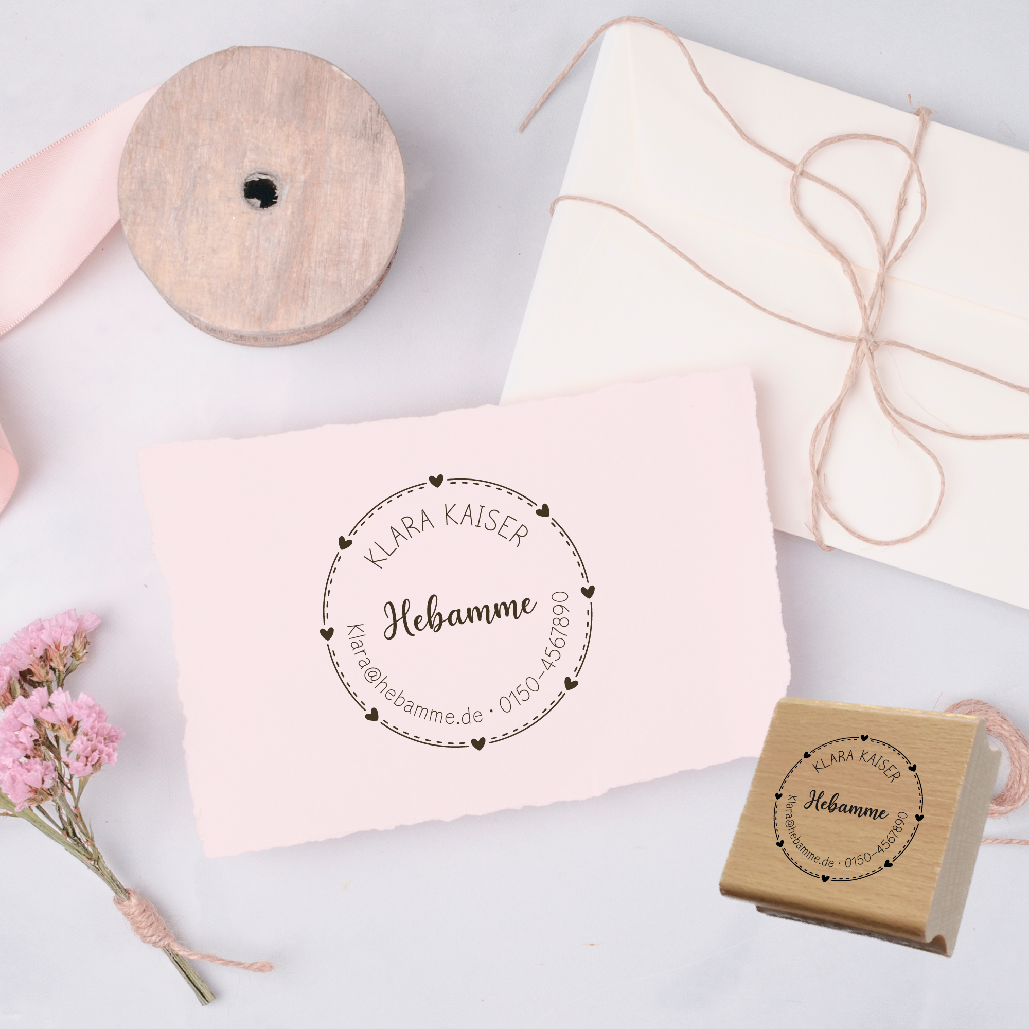 AdressSTEMPEL für Hebammen und Geburtshelfer "Klara" - personalisierbar