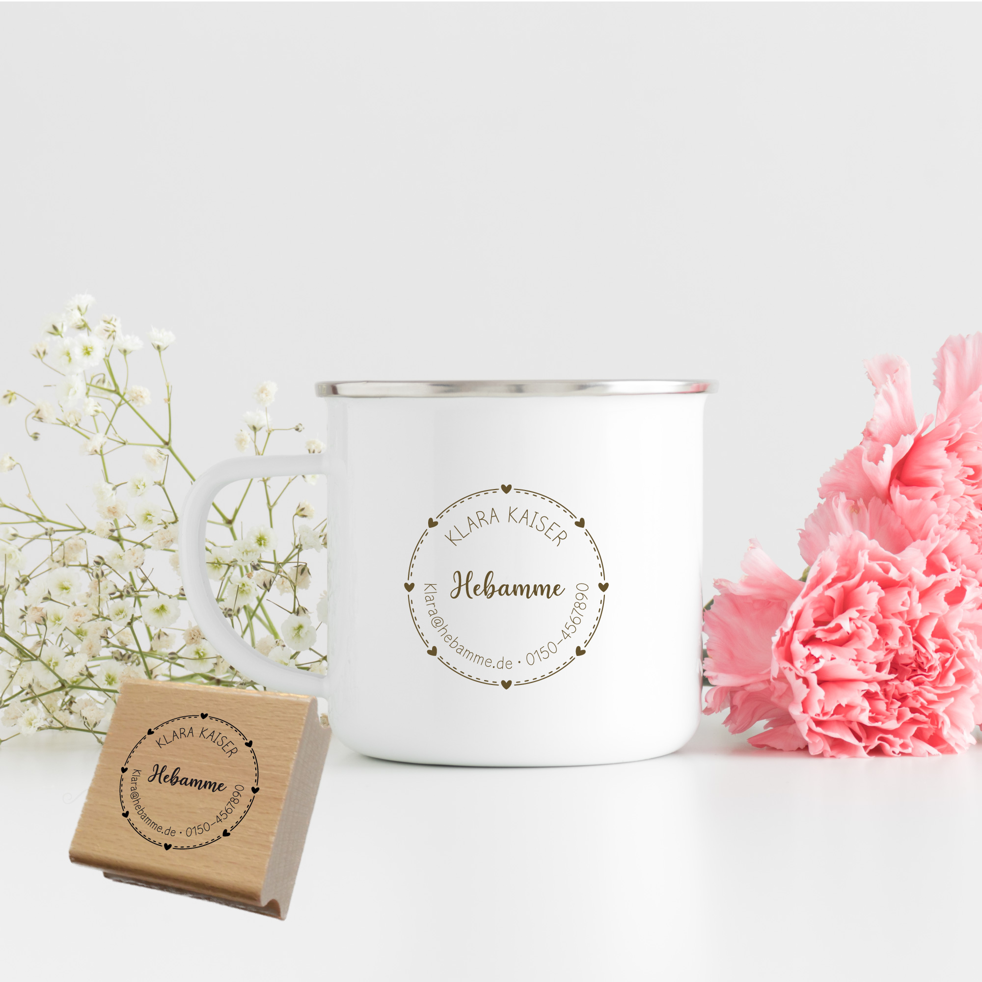 AdressSTEMPEL für Hebammen und Geburtshelfer "Klara" - personalisierbar