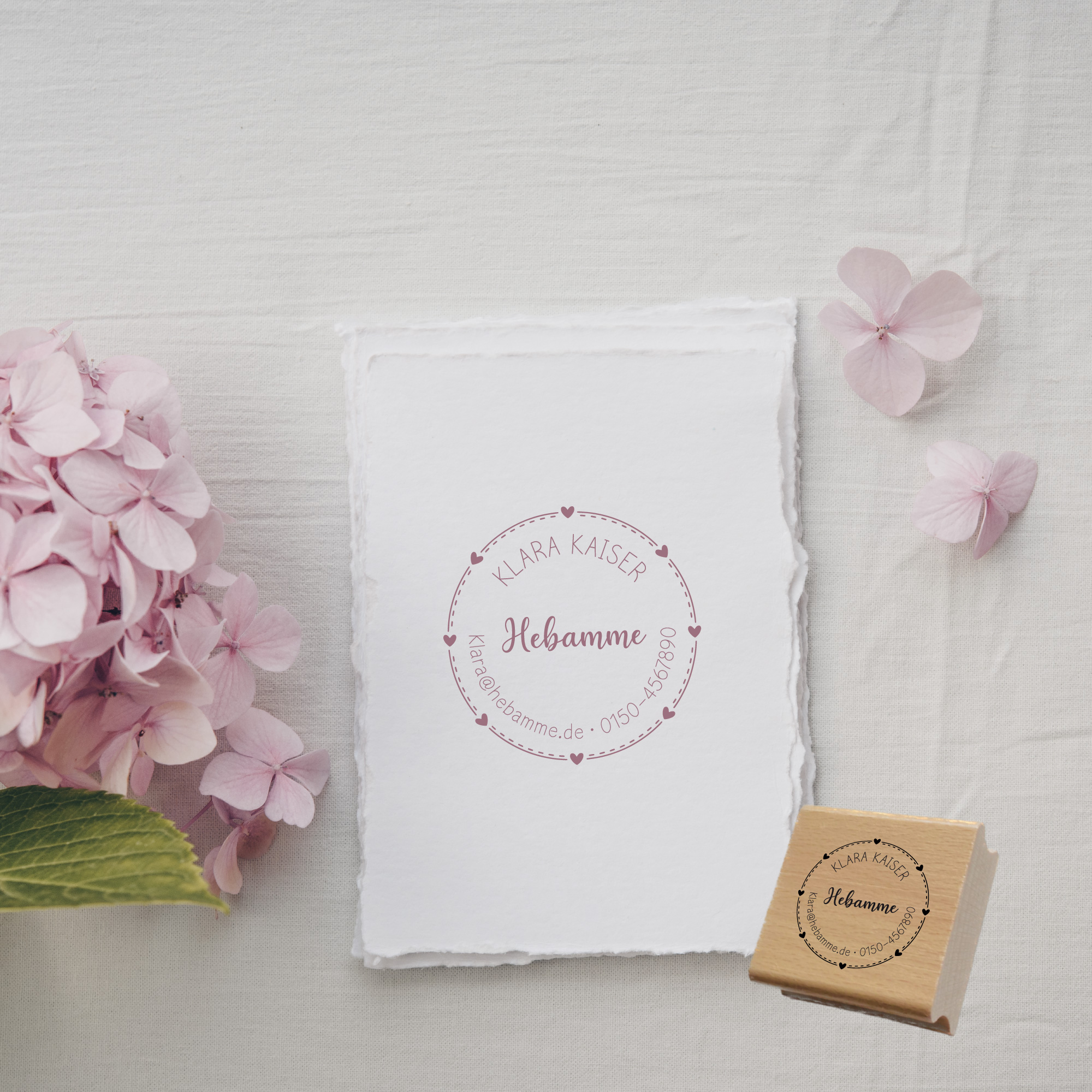 AdressSTEMPEL für Hebammen und Geburtshelfer "Klara" - personalisierbar