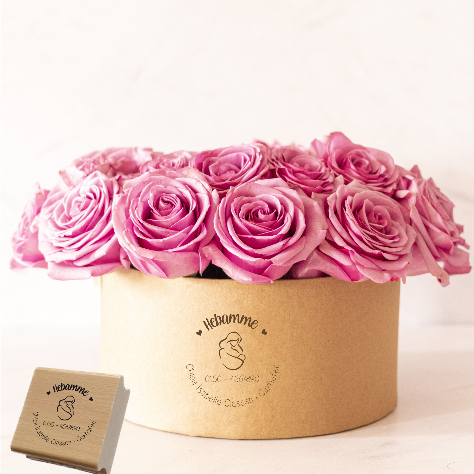 AdressSTEMPEL für Hebammen und Geburtshelfer "Chloe Isabelle" - personalisierbar