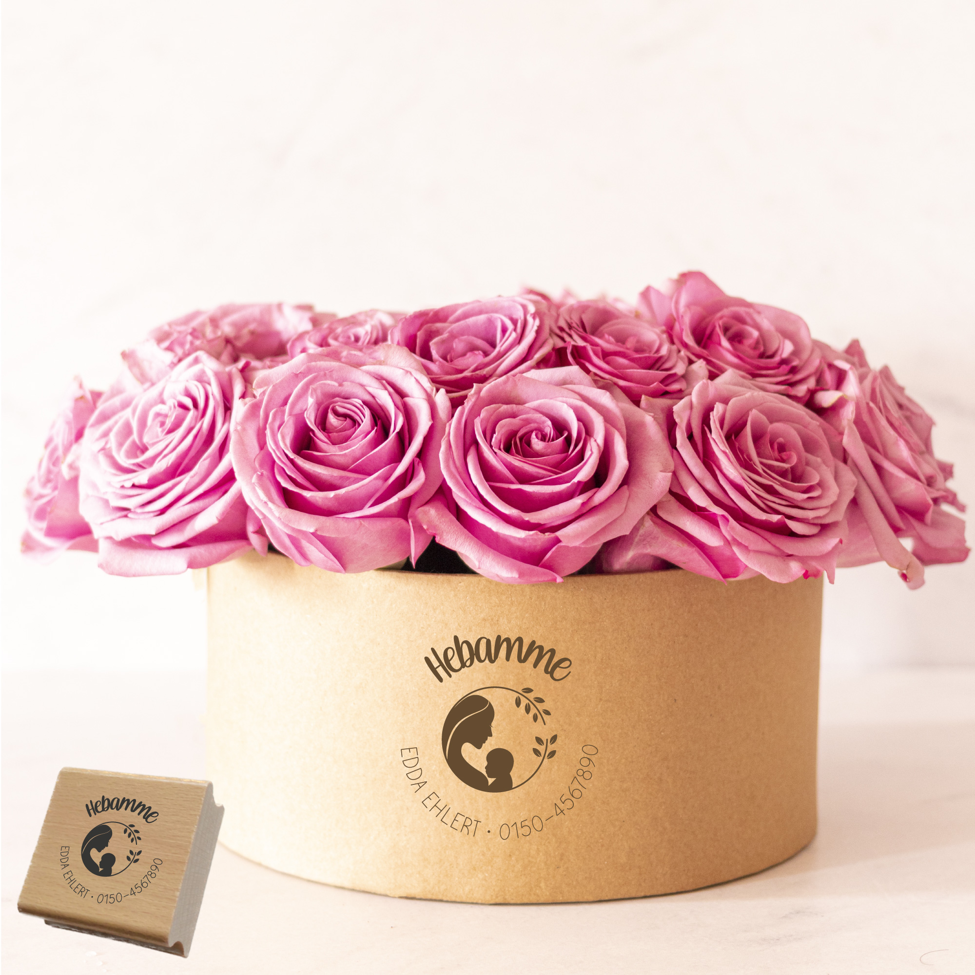 AdressSTEMPEL für Hebammen und Geburtshelfer "Edda" - personalisierbar