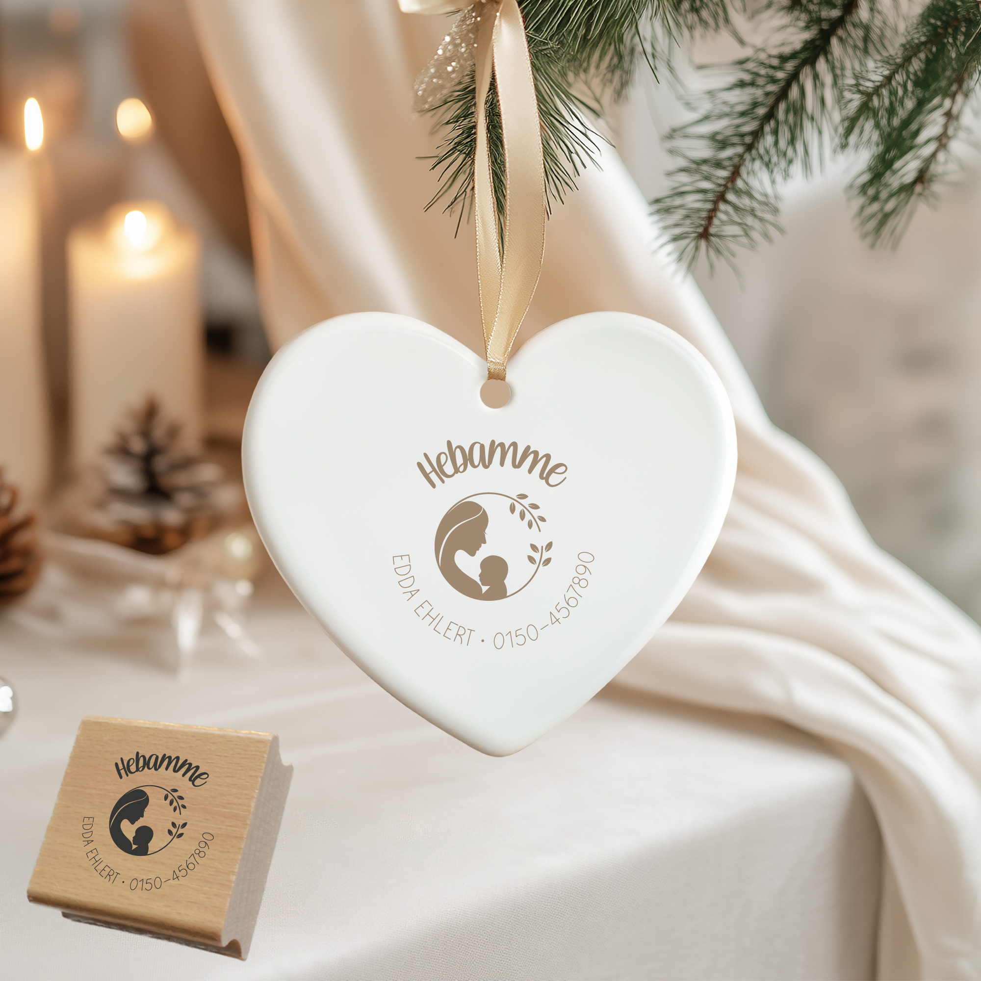 AdressSTEMPEL für Hebammen und Geburtshelfer "Edda" - personalisierbar
