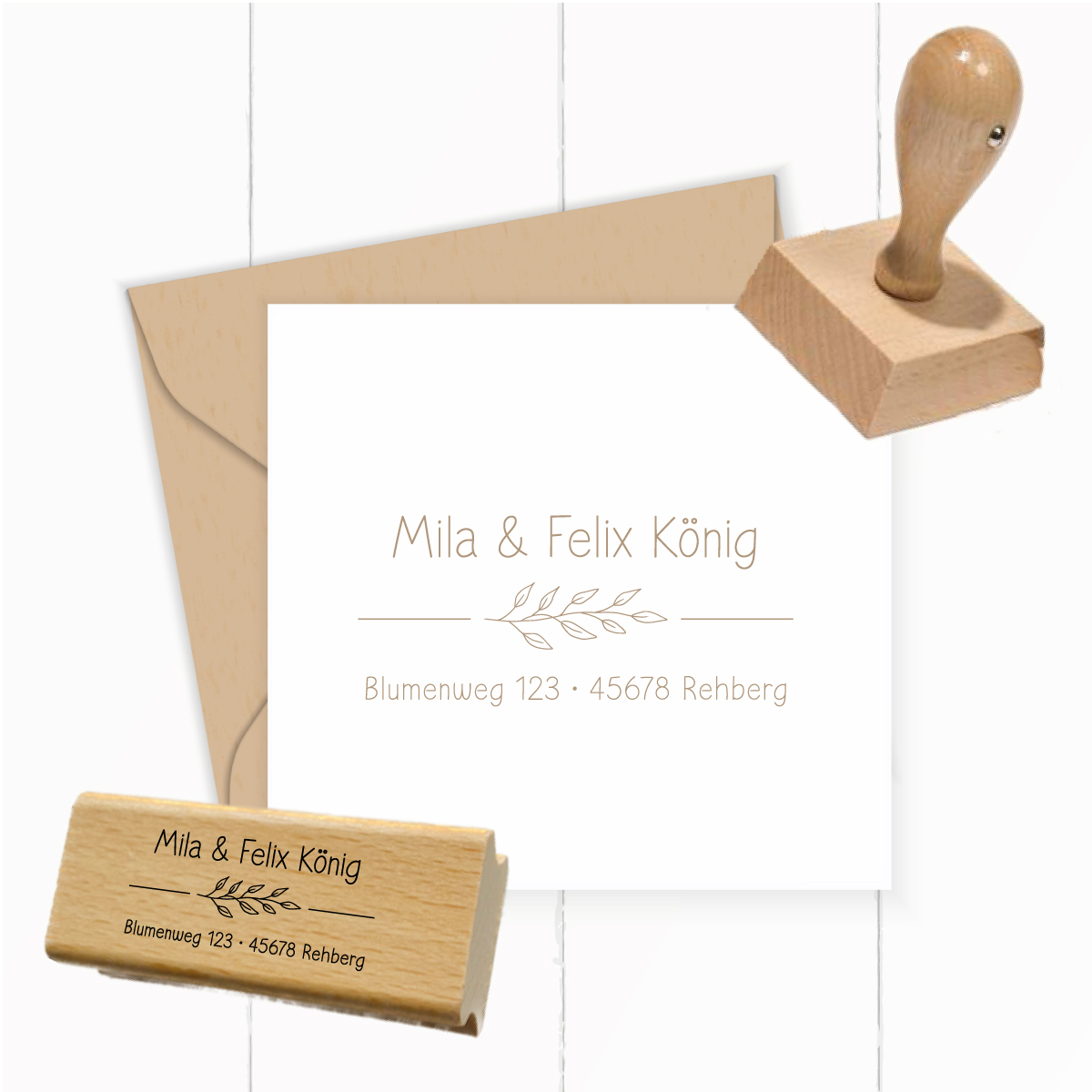 Personalisierbarer Adressstempel „König“ | 58 x 22 mm - ST0624