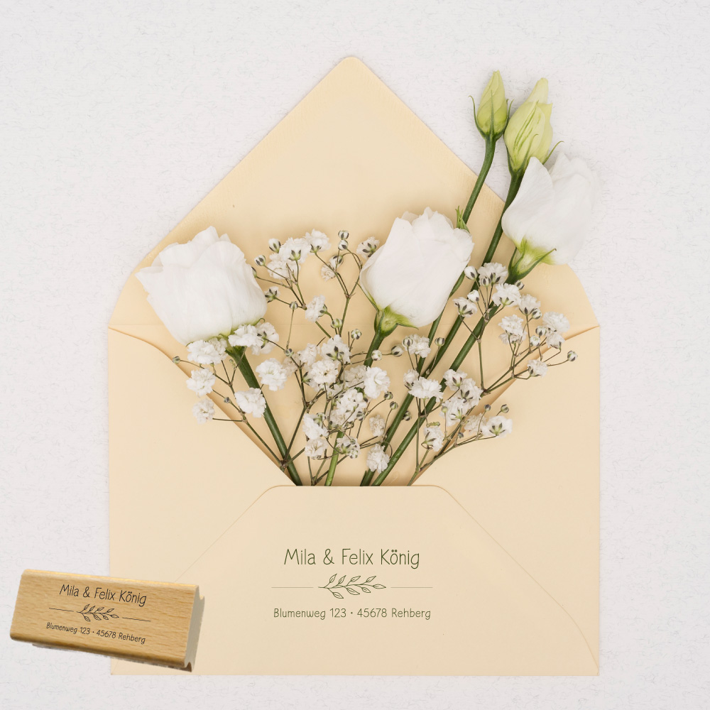 Personalisierbarer Adressstempel „König“ | 58 x 22 mm