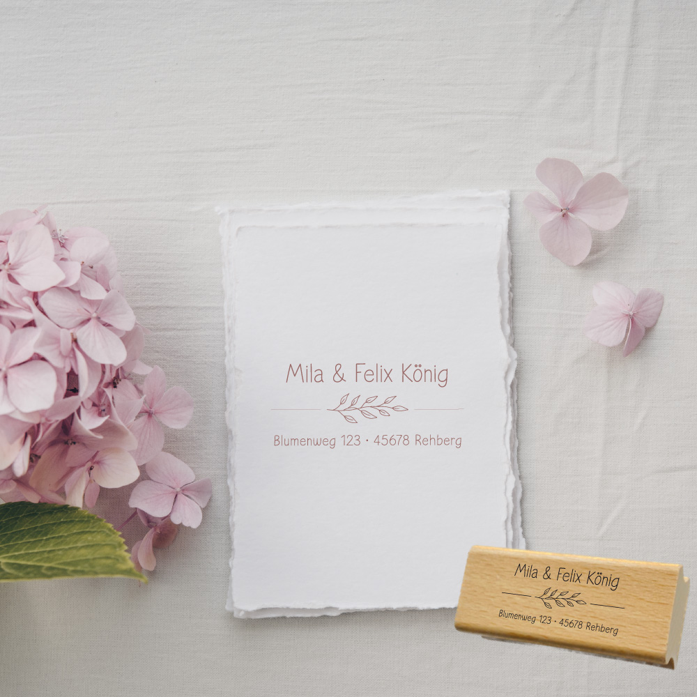 Personalisierbarer Adressstempel „König“ | 58 x 22 mm