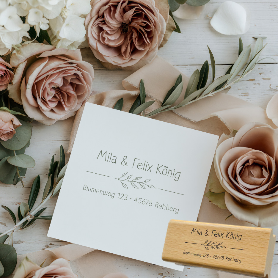 Personalisierbarer Adressstempel „König“ | 58 x 22 mm