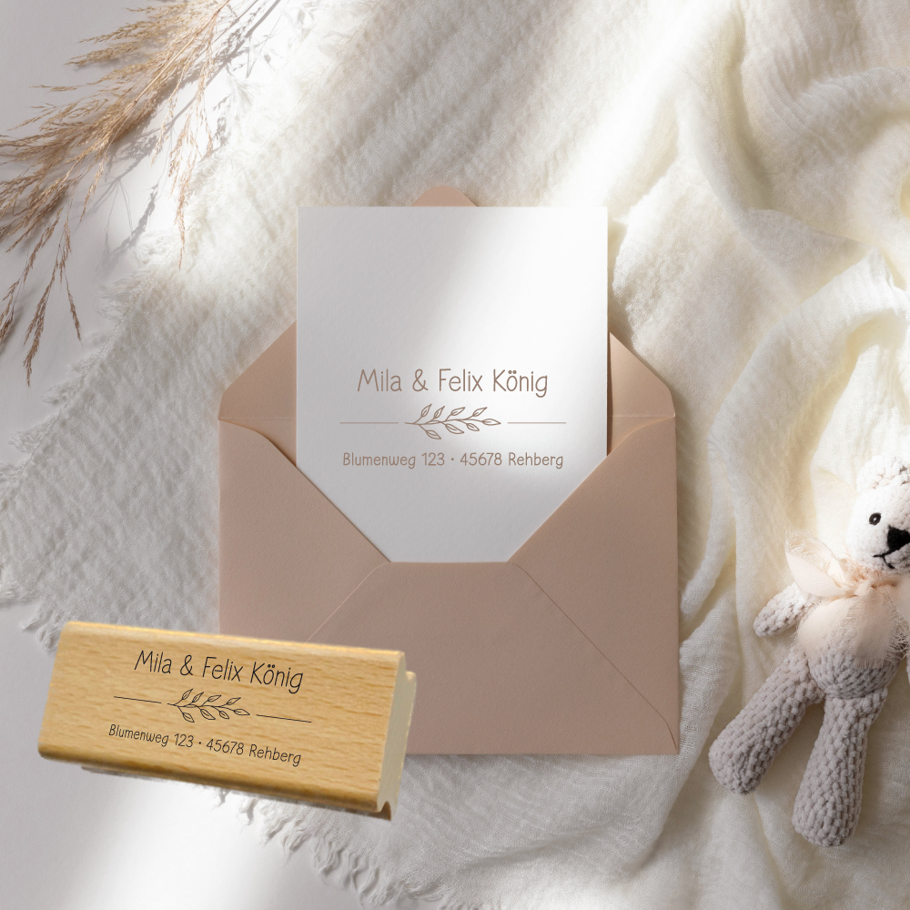 Personalisierbarer Adressstempel „König“ | 58 x 22 mm