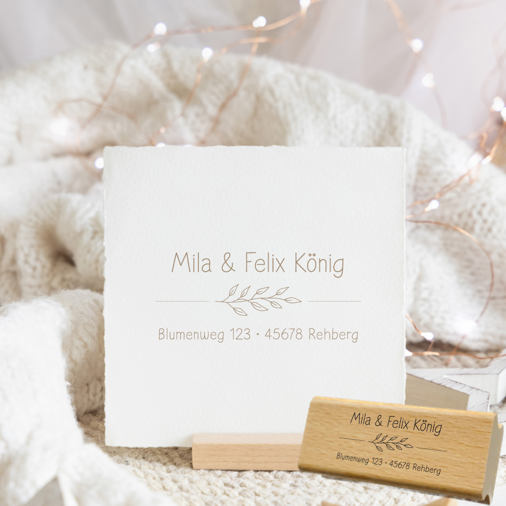 Personalisierbarer Adressstempel „König“ | 58 x 22 mm