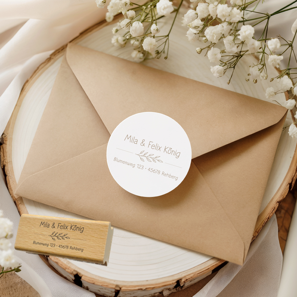 Personalisierbarer Adressstempel „König“ | 58 x 22 mm