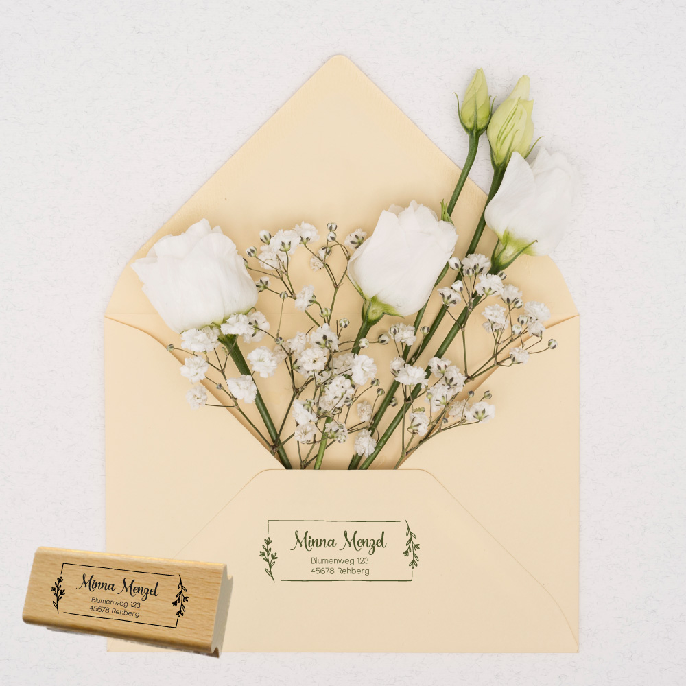 Personalisierbarer Adressstempel „Menzel“ | 58 x 22 mm