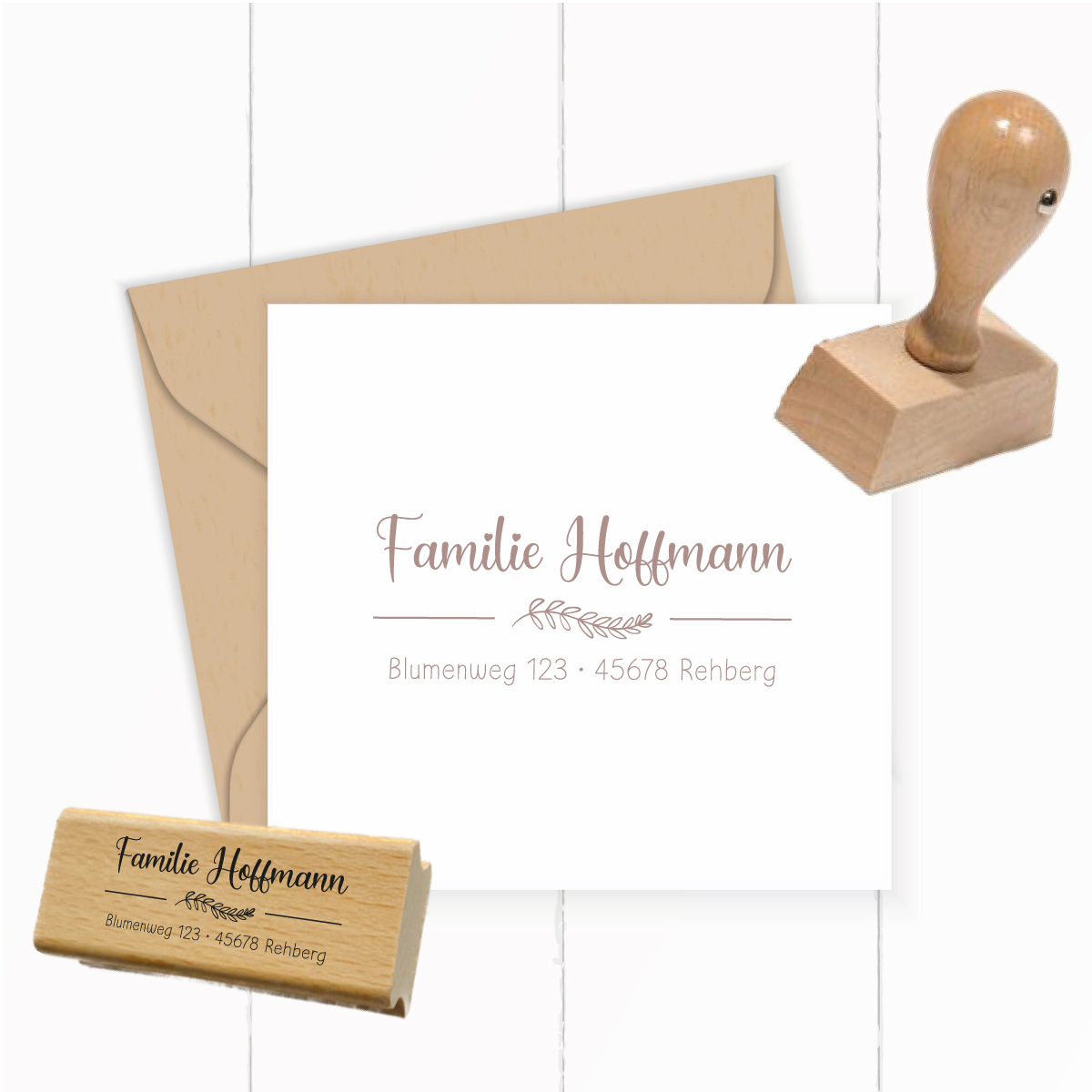 Personalisierbarer Adressstempel „Hoffmann“ | 58 x 22 mm - ST0634