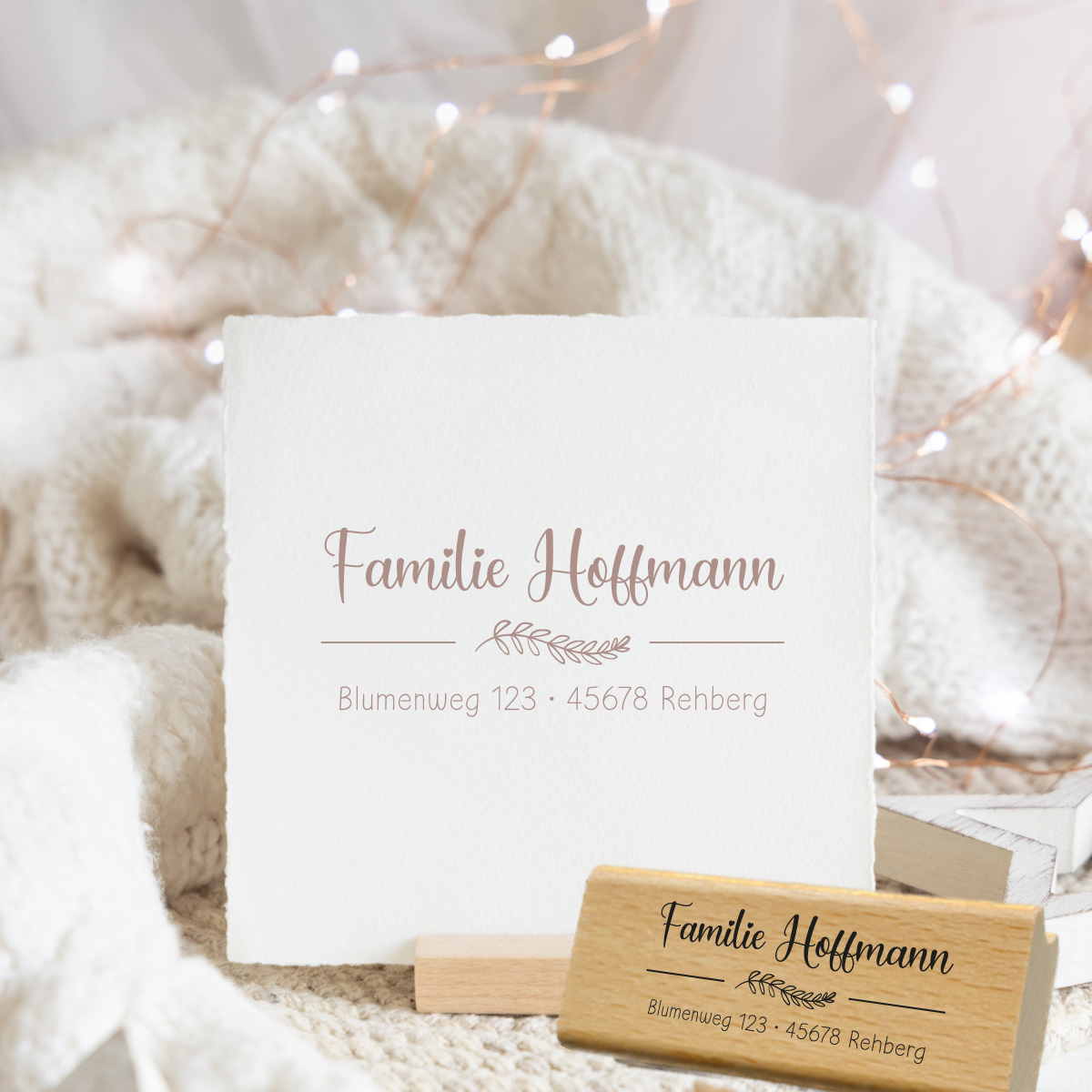 Personalisierbarer Adressstempel „Hoffmann“ | 58 x 22 mm